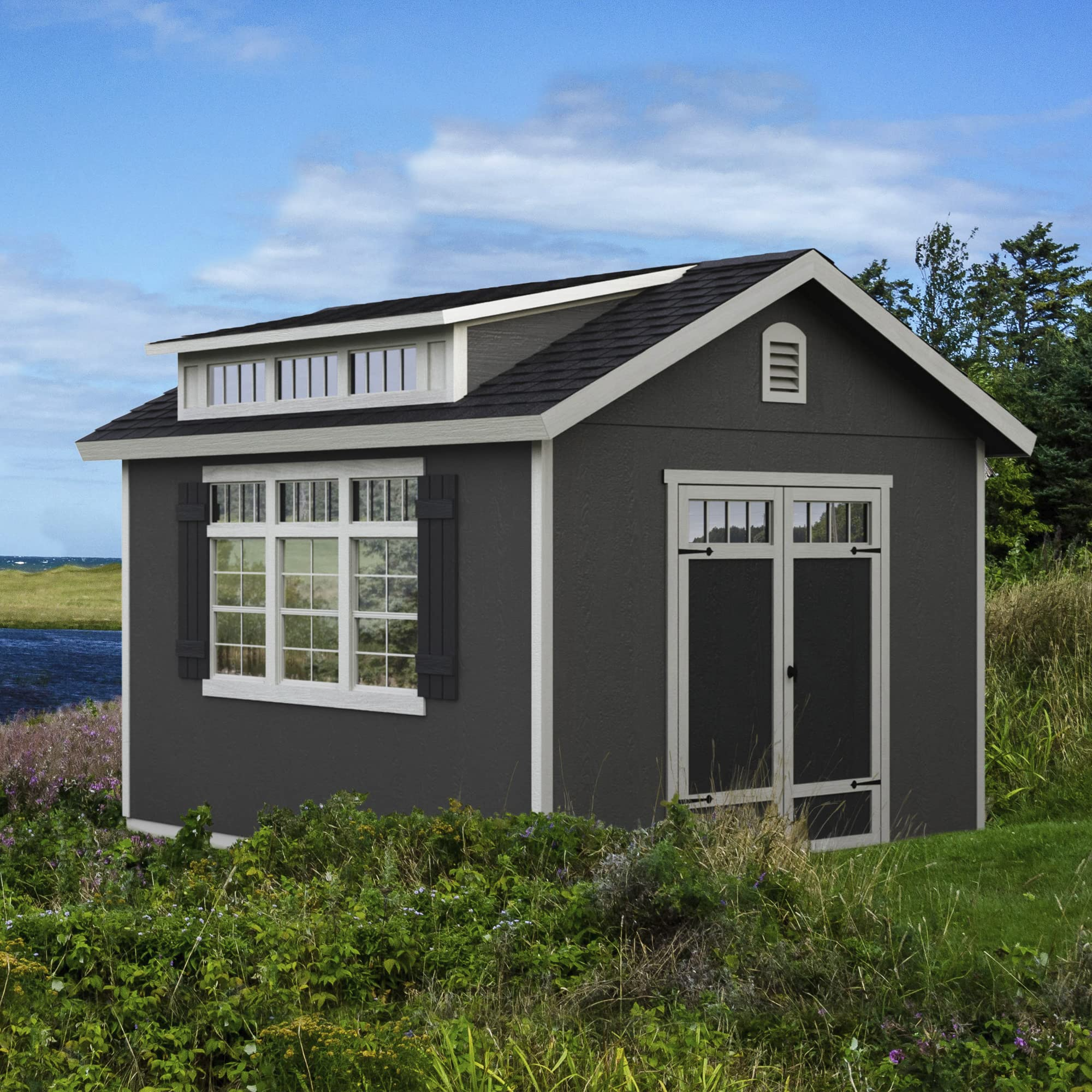 Windemere 10x12 Do-it-Yourself Wooden Storage Shed with Floor