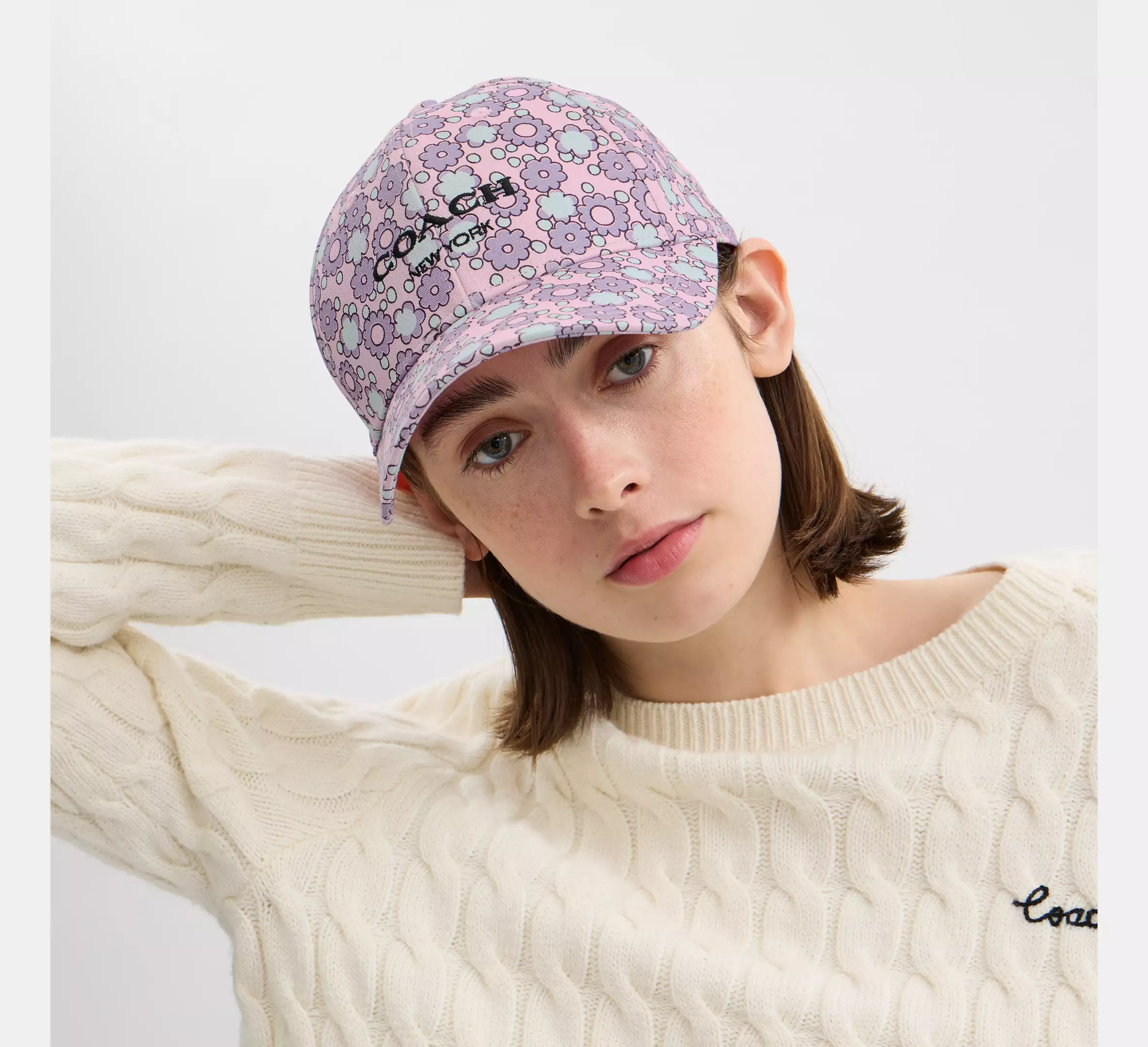 Floral Print Baseball Hat