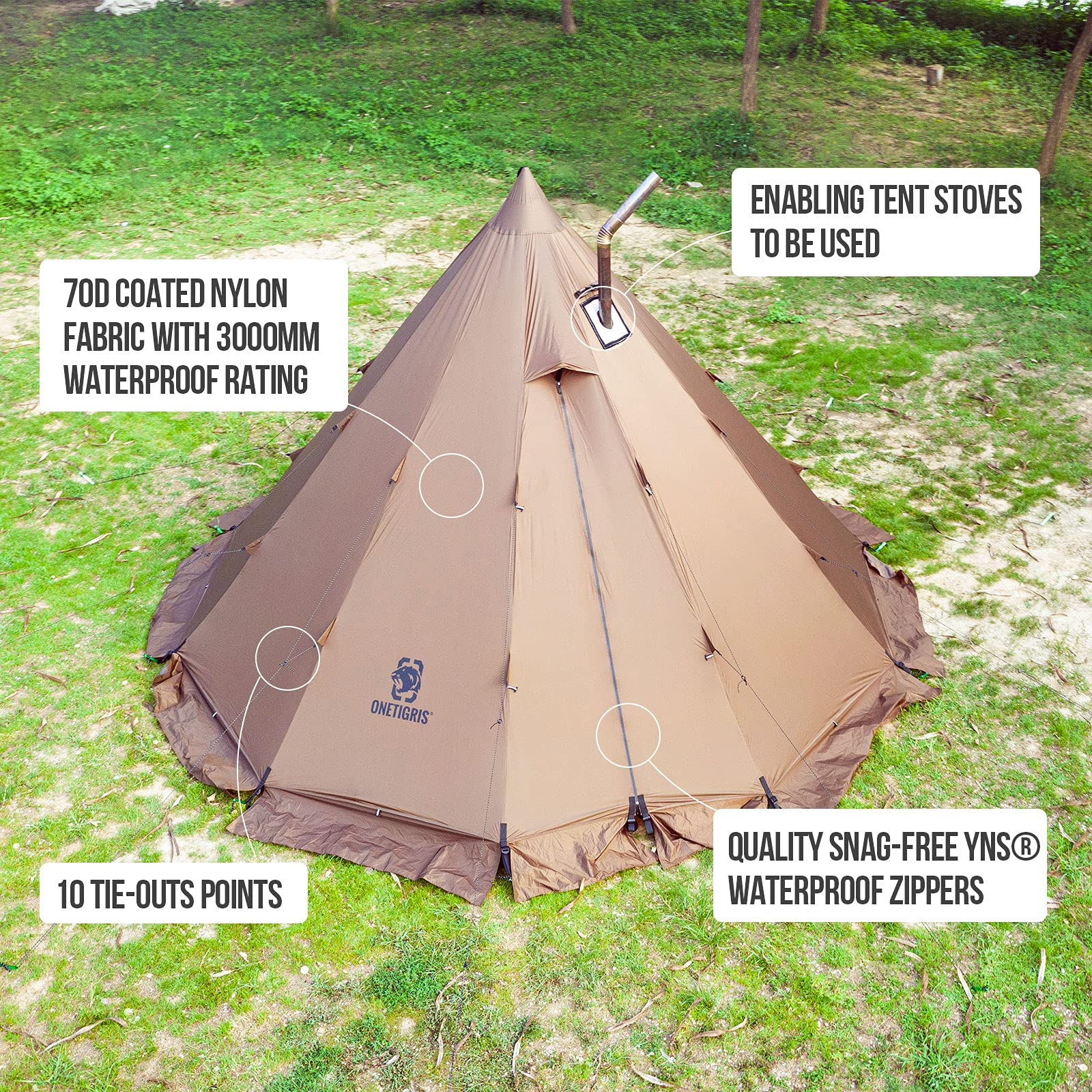 Rock Fortress Hot Tent with Stove Jack Bushcraft Shelter