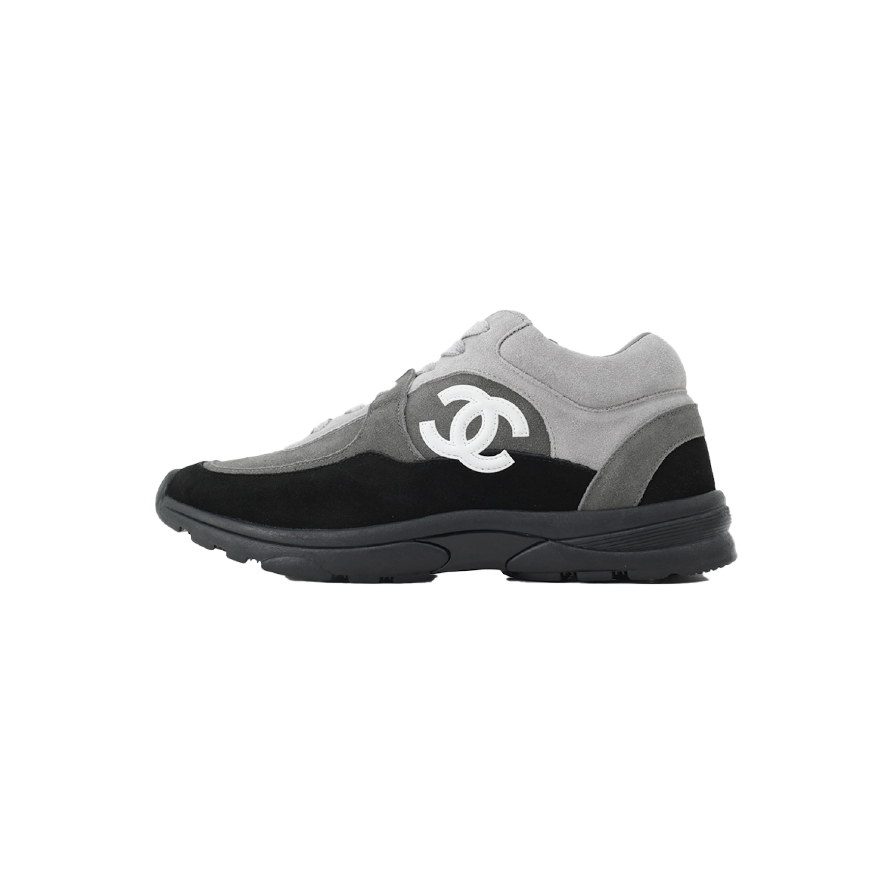 Chanel CC Logo Sneaker Black Grey