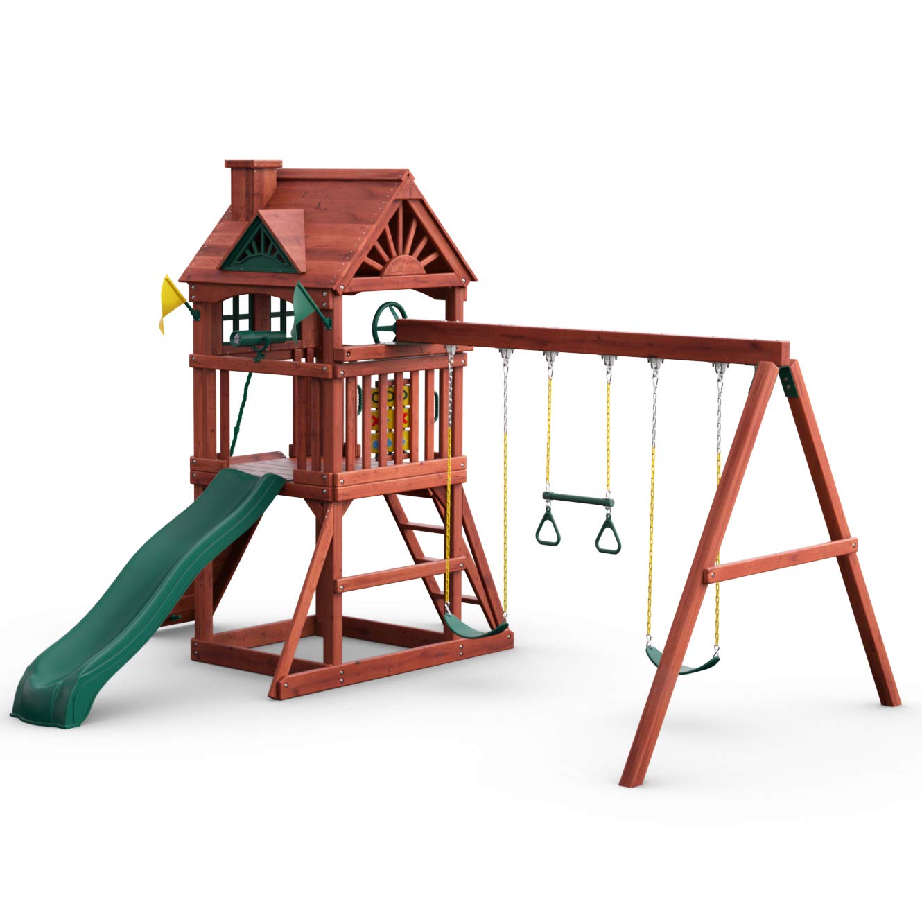 Gorilla Playsets 01-0021 Nantucket II Wooden Swing Set