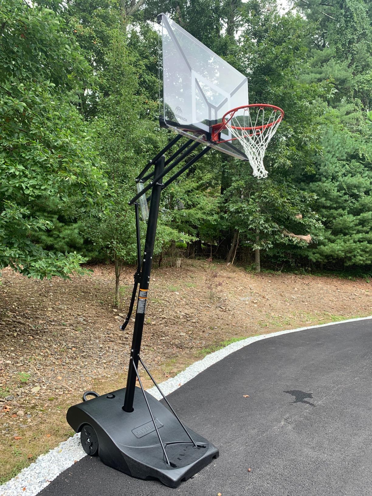 Portable Height-Adjustable Basketball Hoop - Easy Lift & Roll