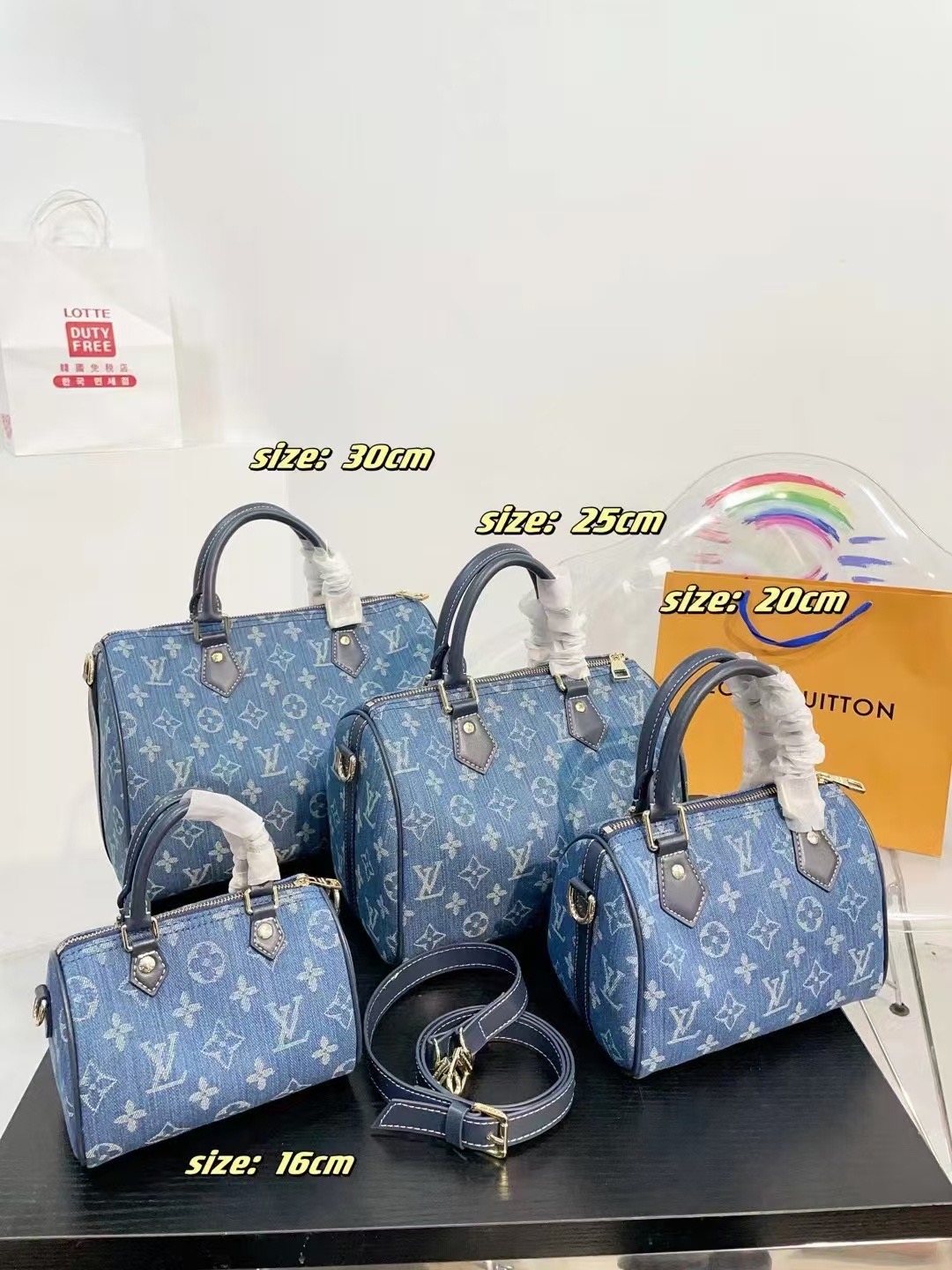 LV denim pillow bag
