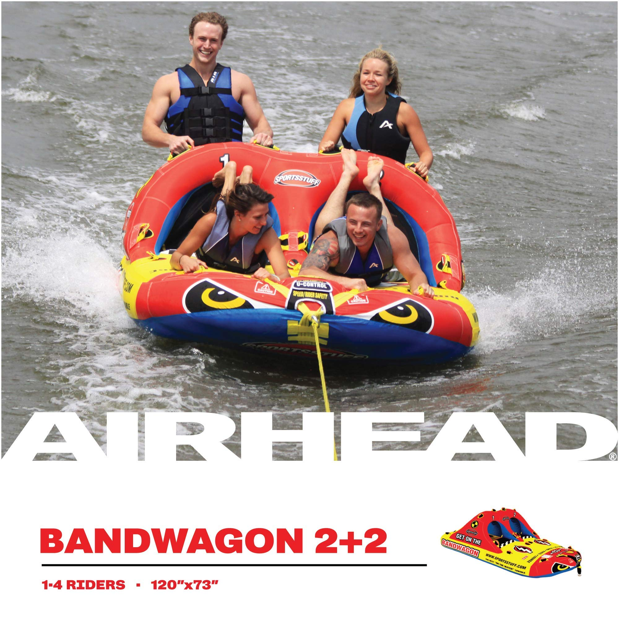 1-4 Rider Towable Tube for Boating