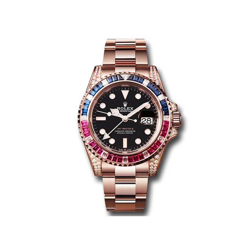 【Super Clone】RGMT Master II 126755SARU 40mm 18kt Steel Automatic Diamond Black Dial