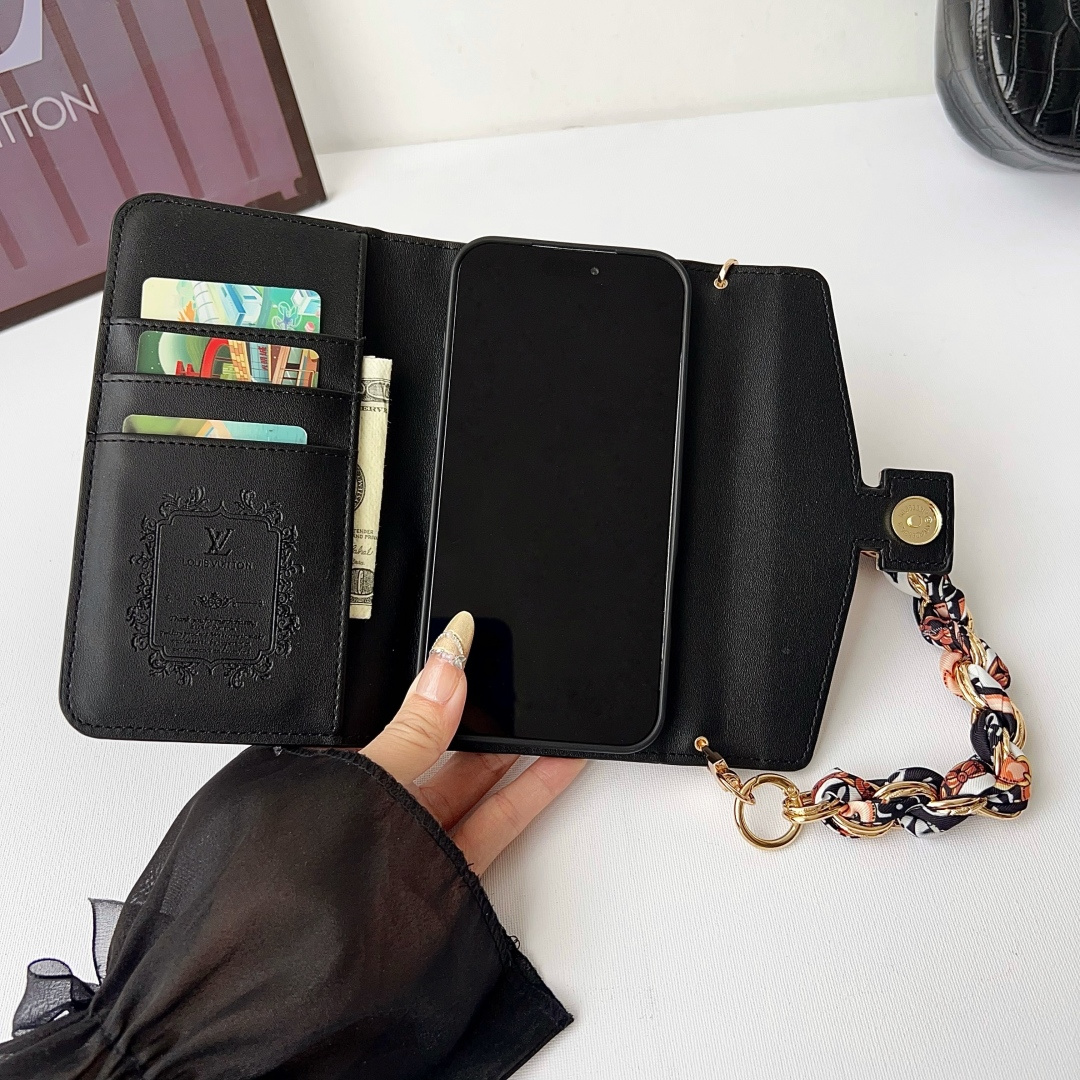 Louis Vuitton Embossed Monogram Wallet Crossbody Phone Bag