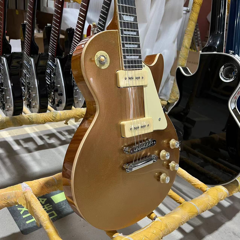Gold Top Electric Guitar Rosewood Fingerboard High Quality Guitarra High Quality