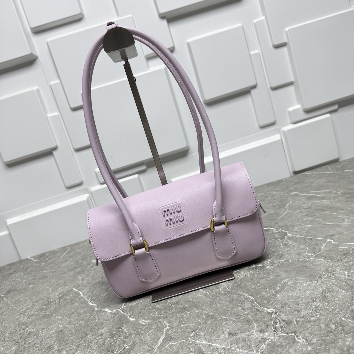 Miu Miu Leather Rectangular Flap Shoulder Bag