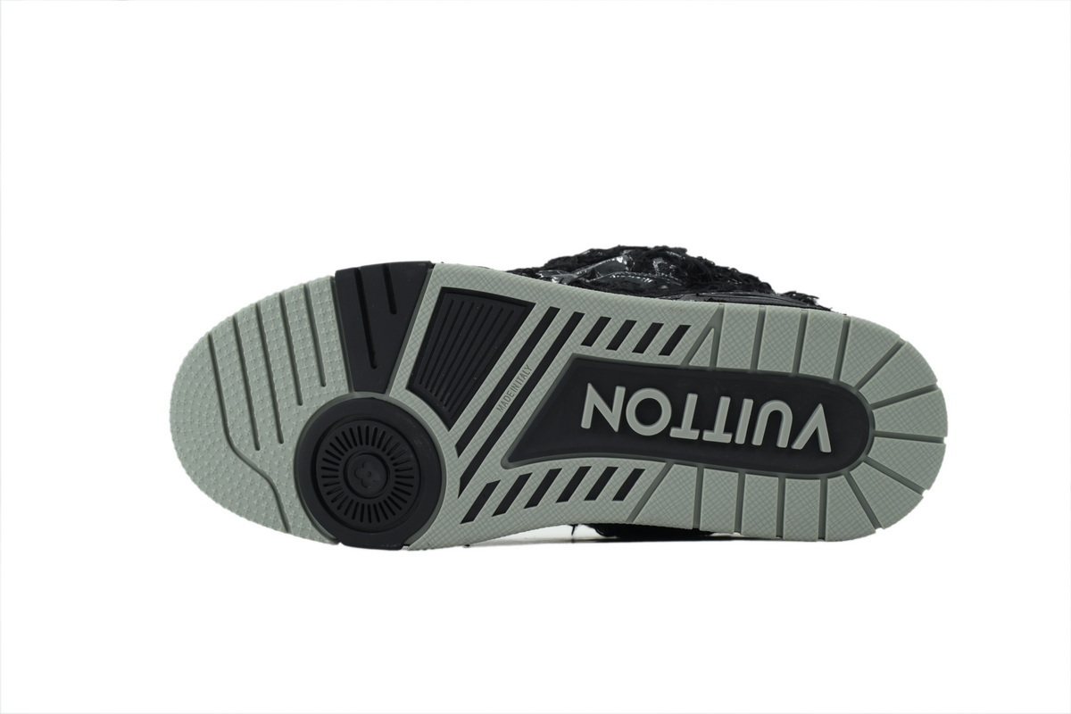 Louis Vuitton LV Skate Sneaker Plum Blossom Drill in Black