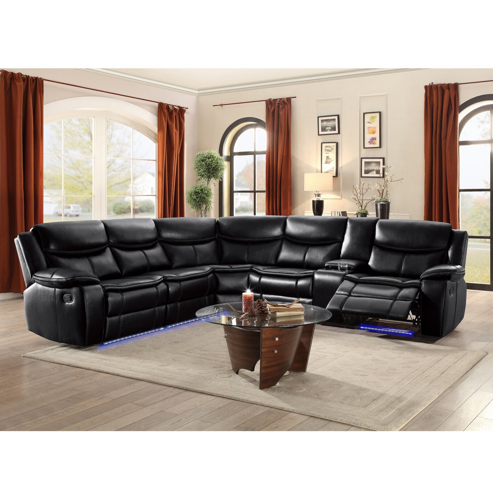 Mirabel 3 - Piece Vegan Leather Sectional