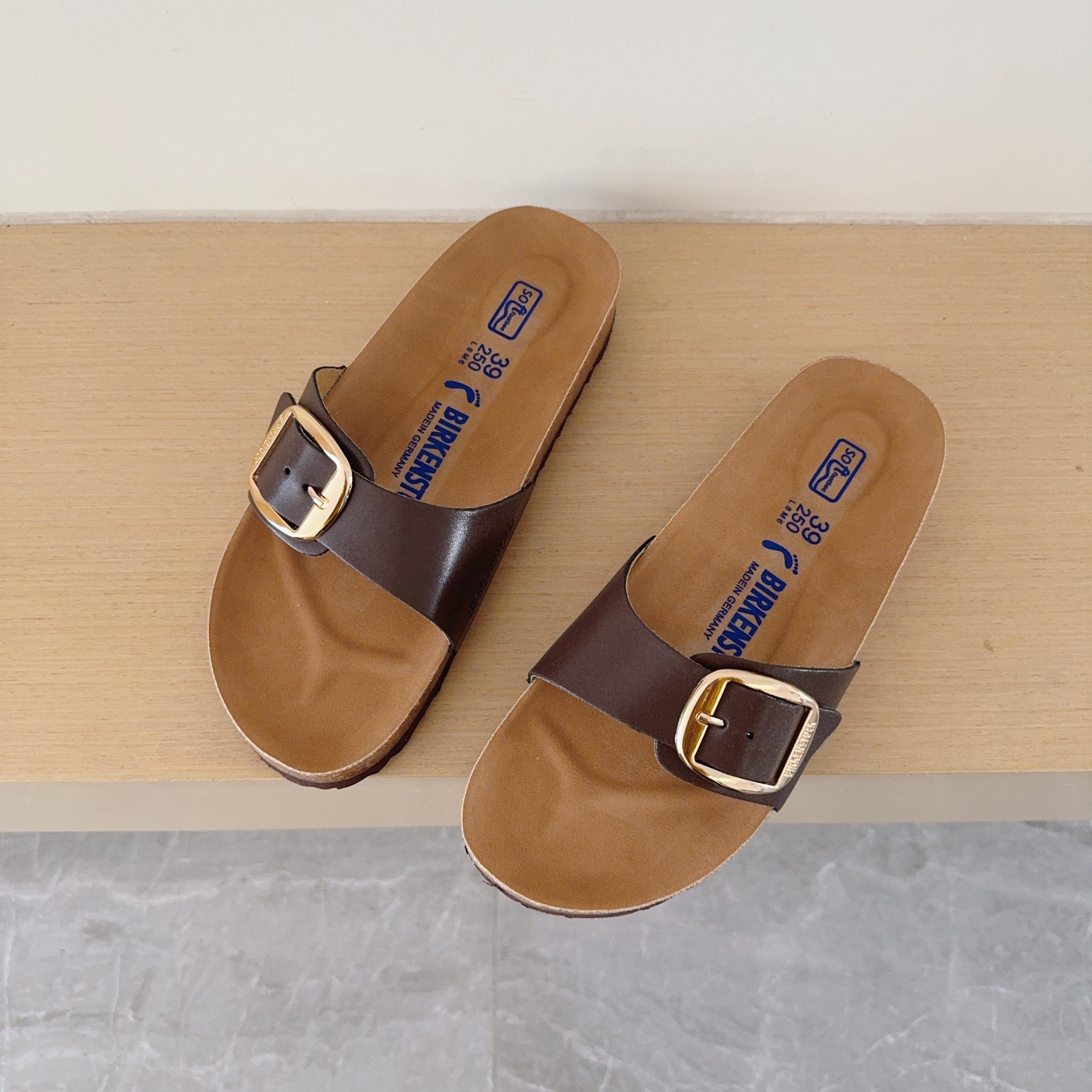 Birken-Style Big-Buckle Sandals
