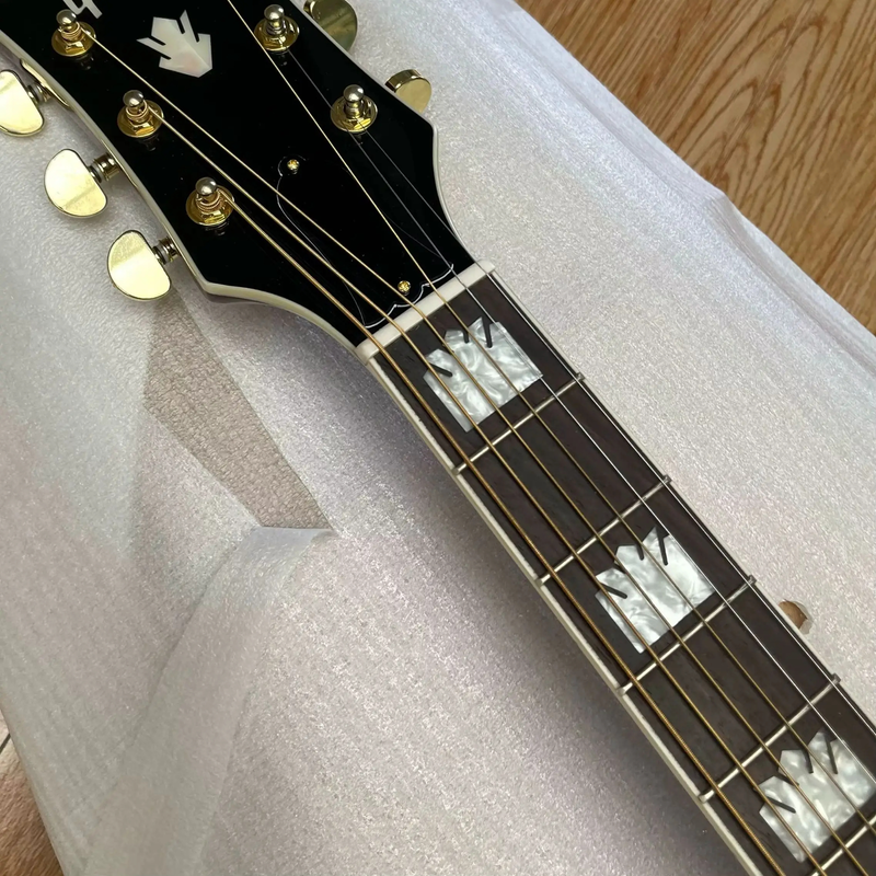 Acoustic   Guitar 43# Jumbo Body Spruce Real Abalone Bone Nut/Saddle J200
