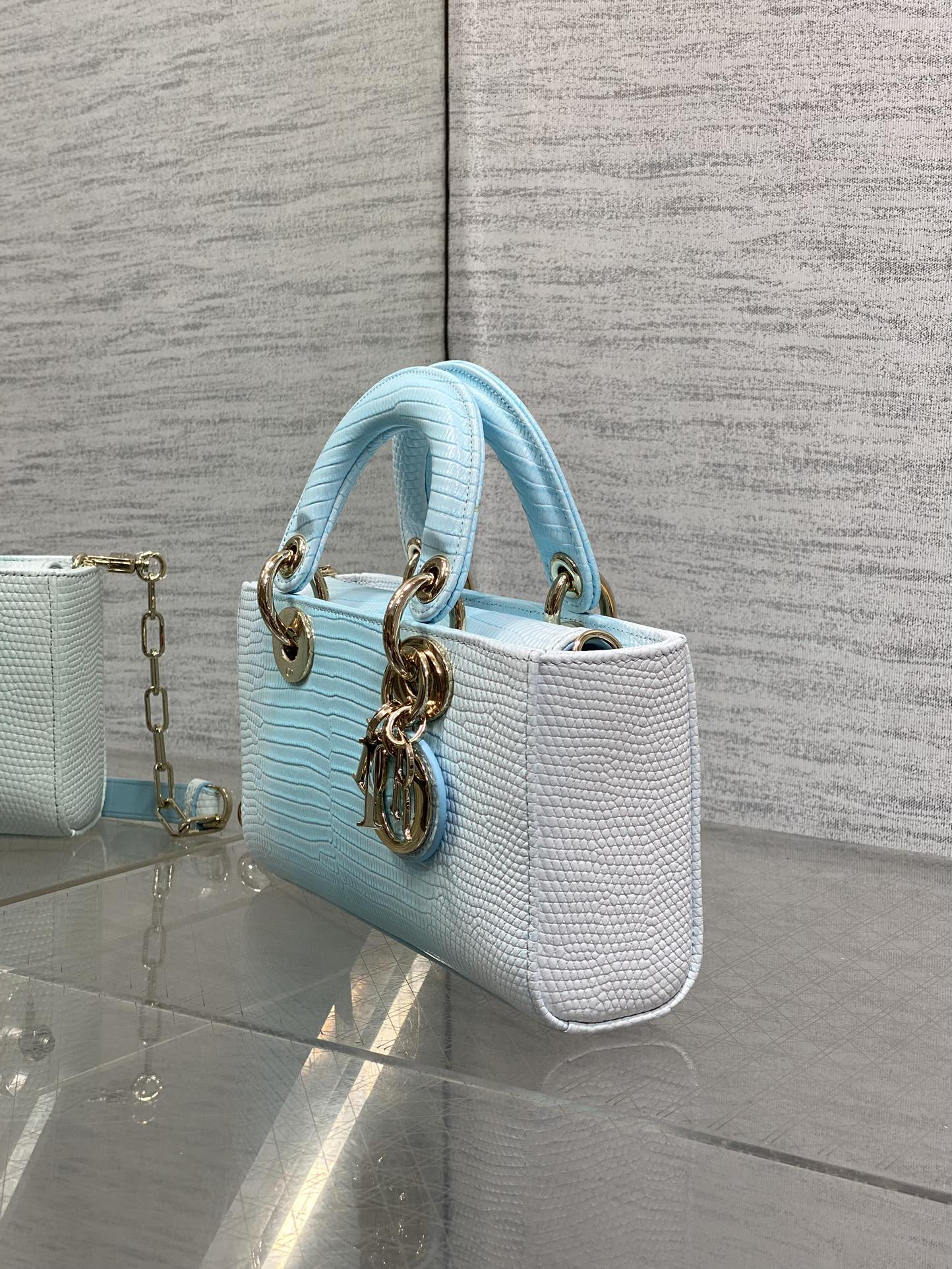 Dior Lady Mini Aqua Bag