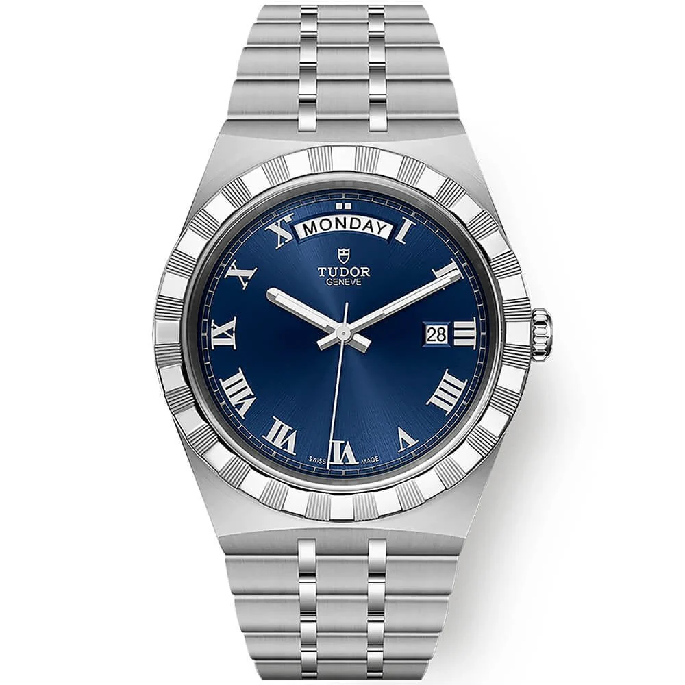 【Super Clone】TUDOR Royal Date/Day 41mm Blue Roman Dial Men's Automatic Watch M28600-0005
