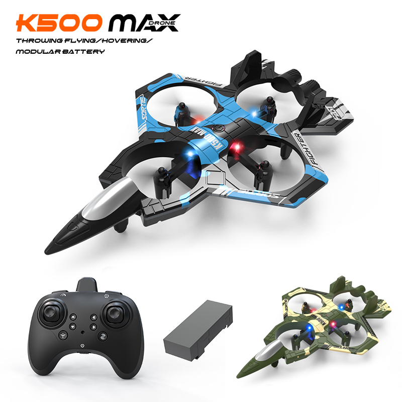 K500 RC Fighter Plane Model with HD Camera｜Remote Control Glider Aircraft｜Aerial Photography Drone Toy for Kids