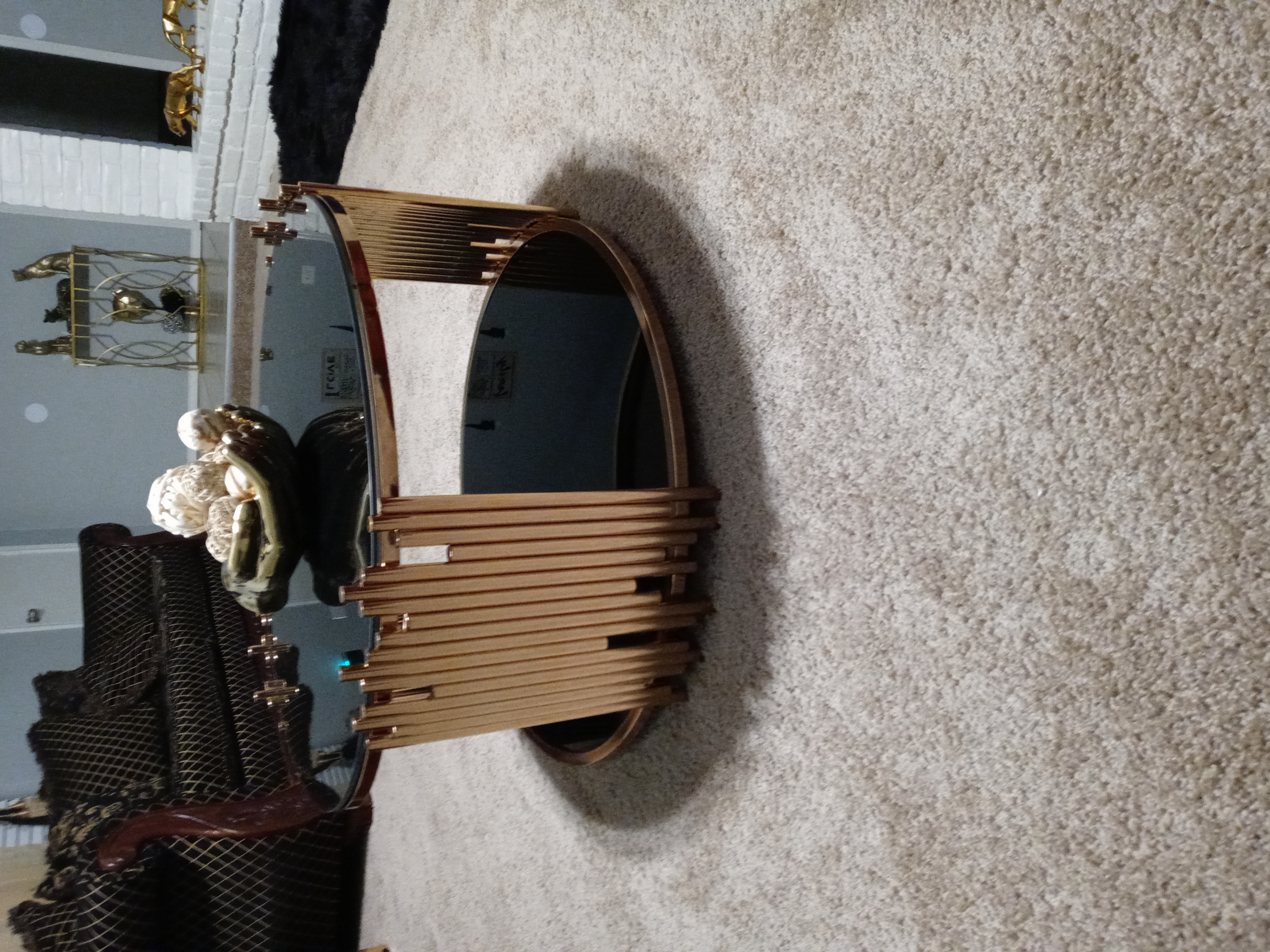 Tanquin Coffee Table - Gold & Black Glass