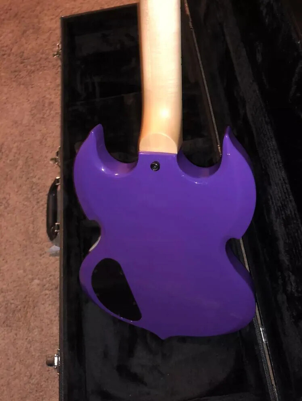 Wylde Audio Purple Barbarian Black Bullseye SG Electric Guitar Large Block Inlay