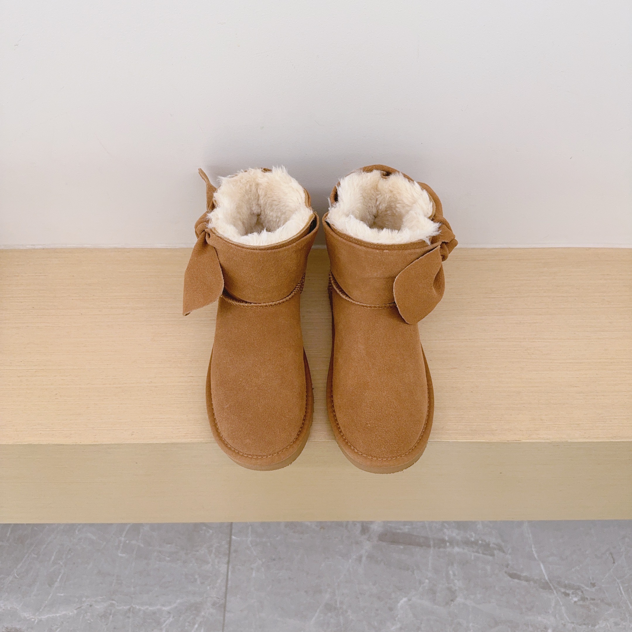 UGG Kids Large Bow Ankle Boots
