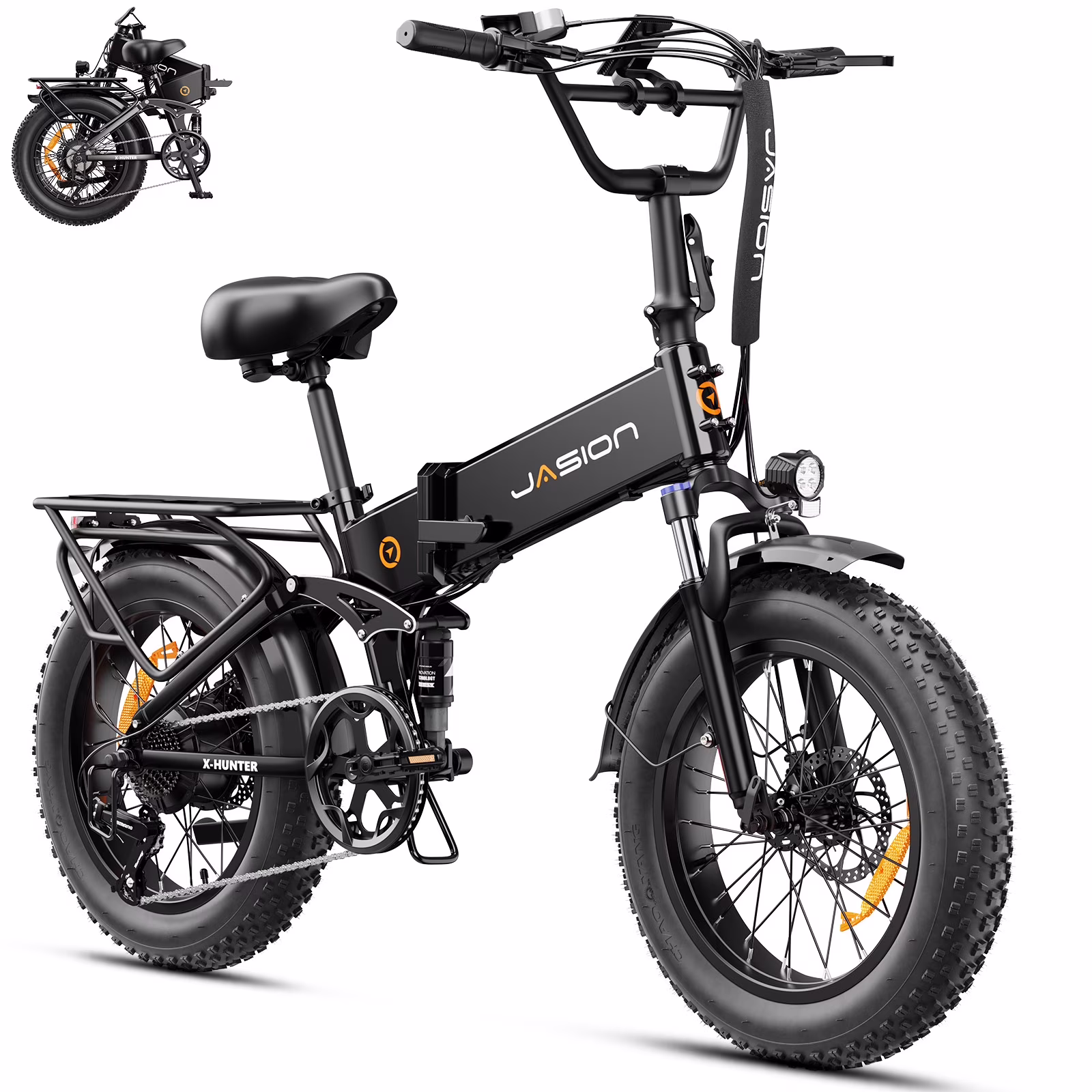 Jasion X-Hunter 20in Folding Fat Tire Electric Bike, 750W