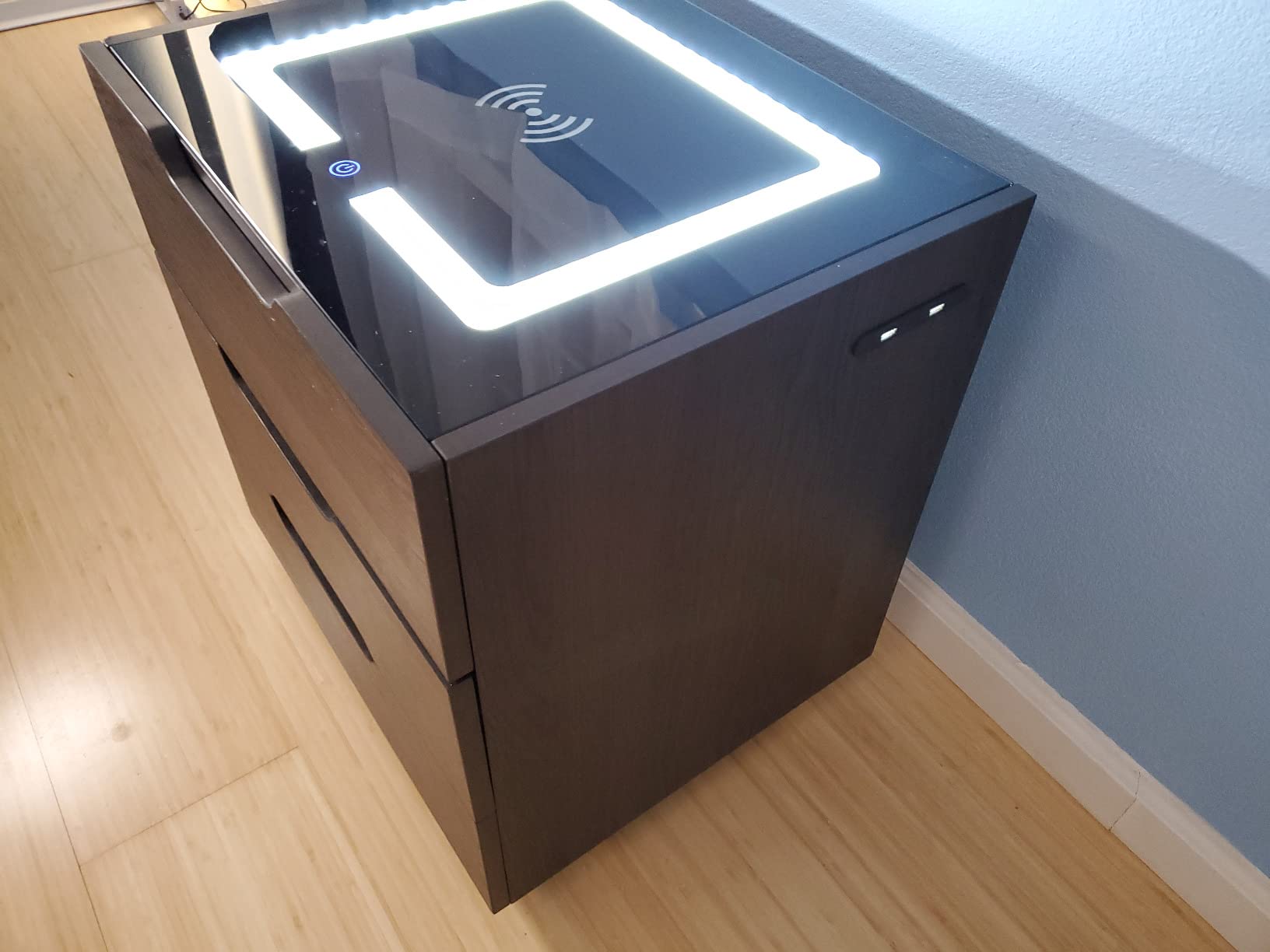 Nightstands Wireless Charging Station and LED Lights