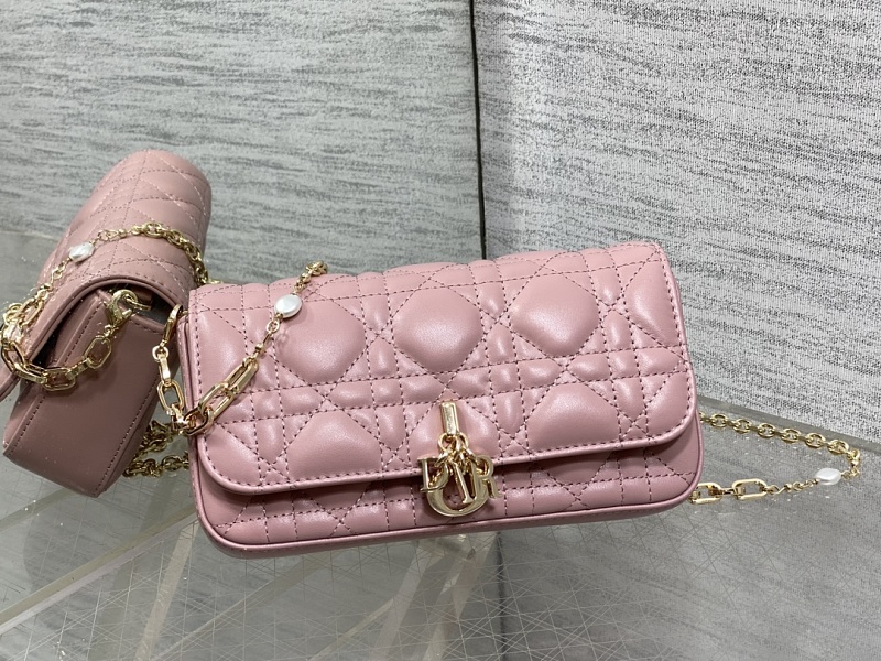 Dior Caro Shoulder Bag Vintage Pink