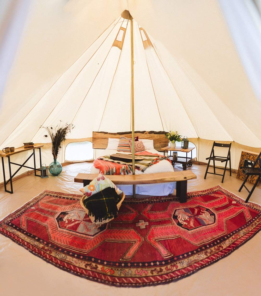 Outdoor Waterproof Cotton Canvas Family Bell Tent