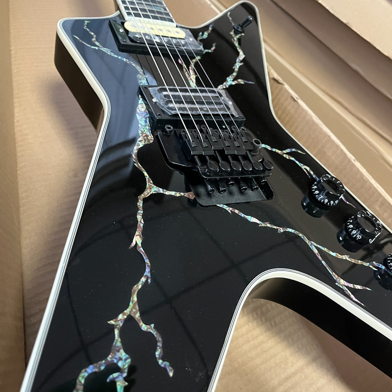 Electric Guitar Dean Dimebag Caibei Lightning Black Hardware Mahogany Body