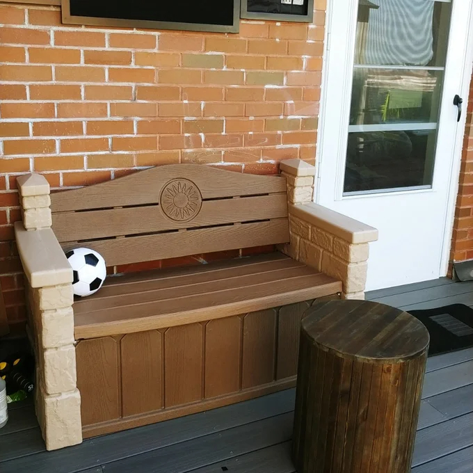 Outdoor Plastic Storage Bench