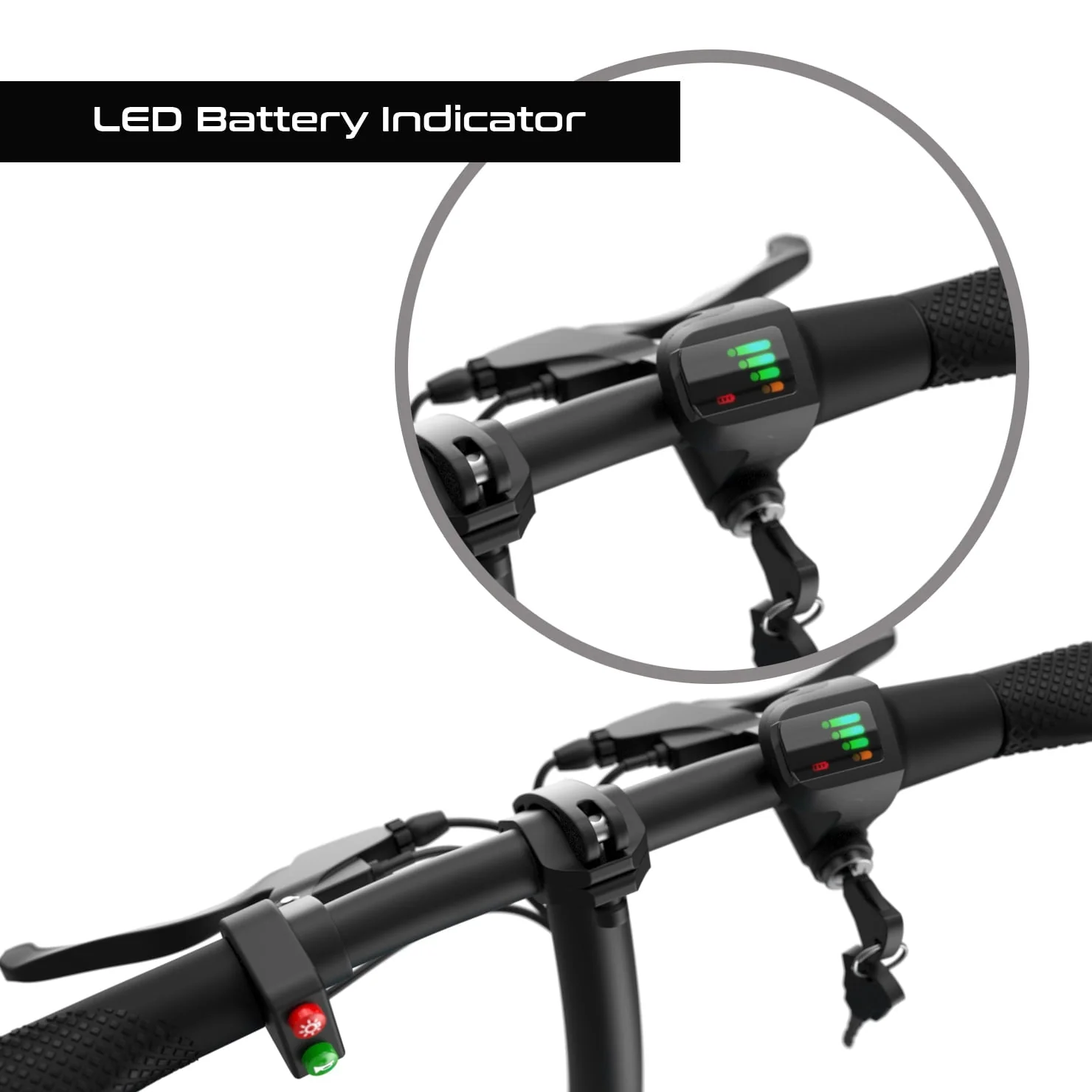 GlareWheel EB-NTEC1 Electric Bike/Scooter, Neon Green