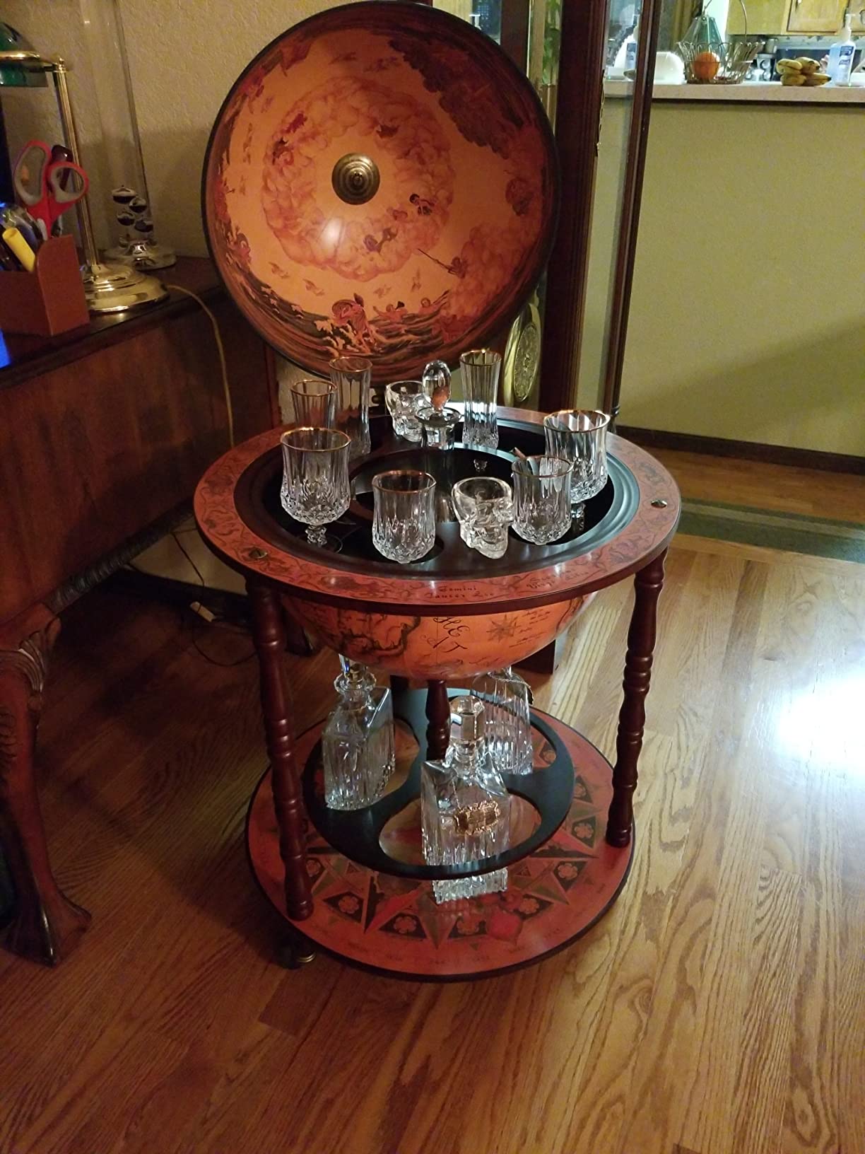Design Toscano Sixteenth-Century Italian Replica Globe Bar Cart