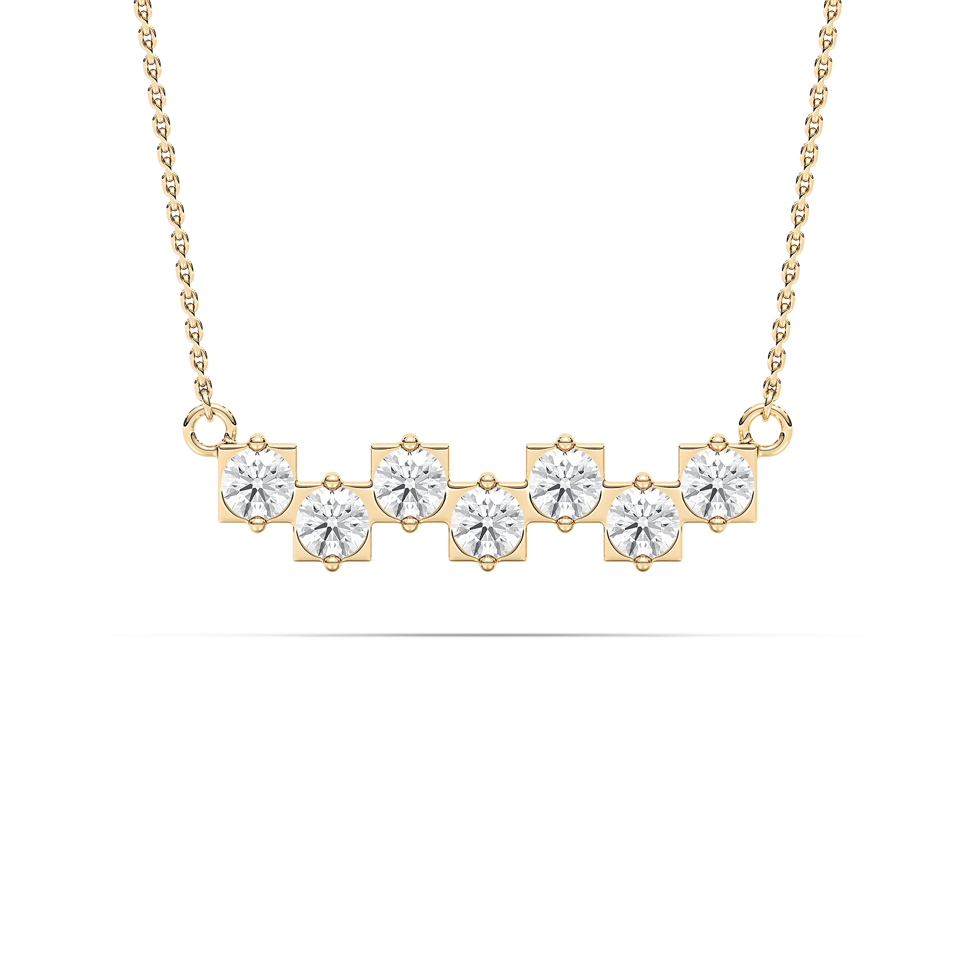 1 ⅓ ctw Round Lab Grown Diamond Seven Stones of Grace Necklace - 18 Inches