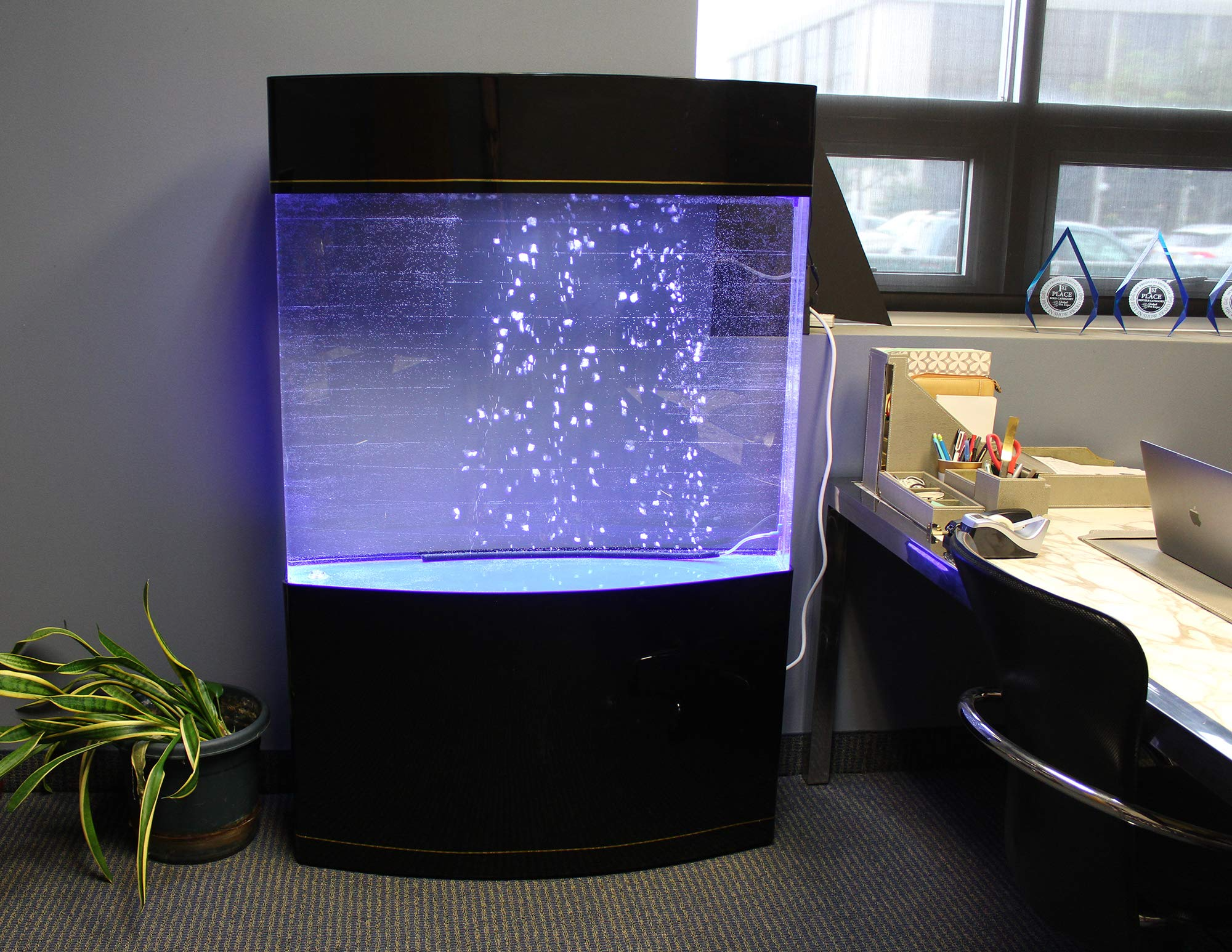 Water World Luxury Large Bow Front Acrylic Aquarium with