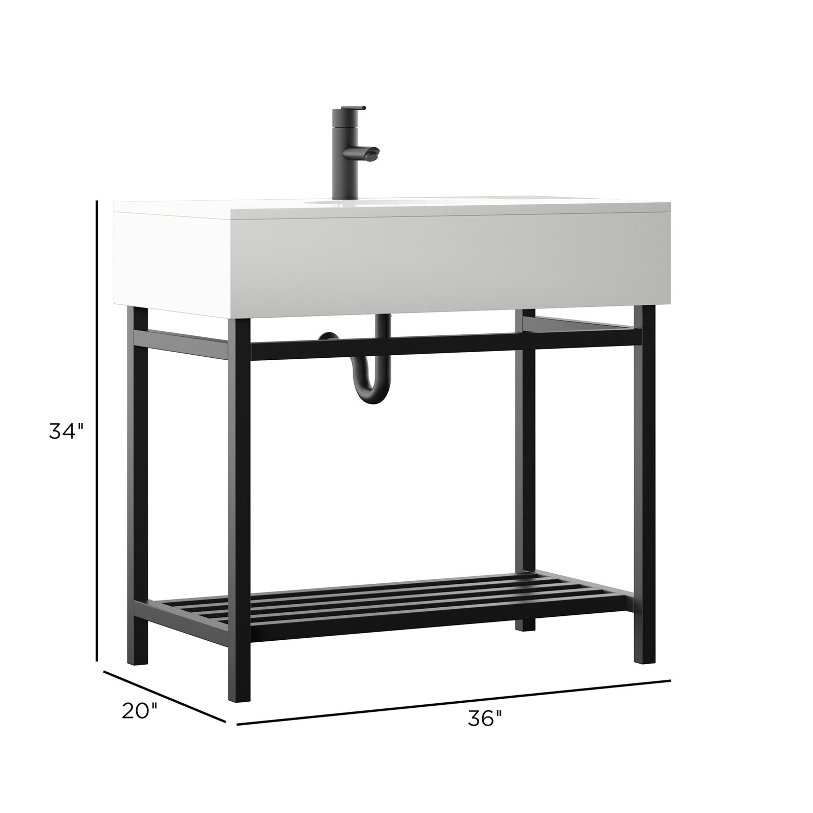 Whittier 36” Single Bathroom Vanity Set