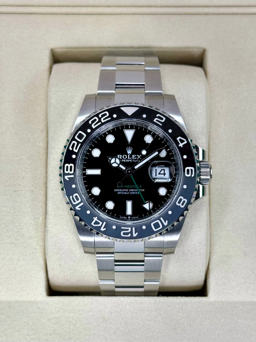 【Super Clone】RLX GMT-Master II Black Grey Bezel Oyster Bracelet 