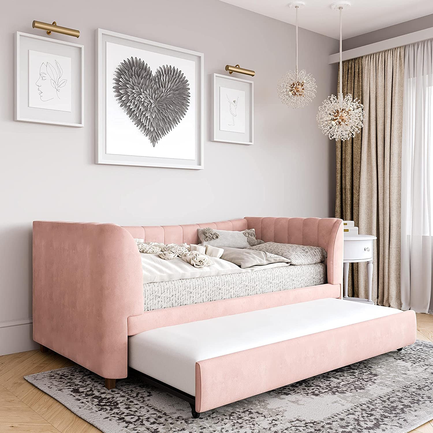 Valentina Upholstered Daybed with Trundle