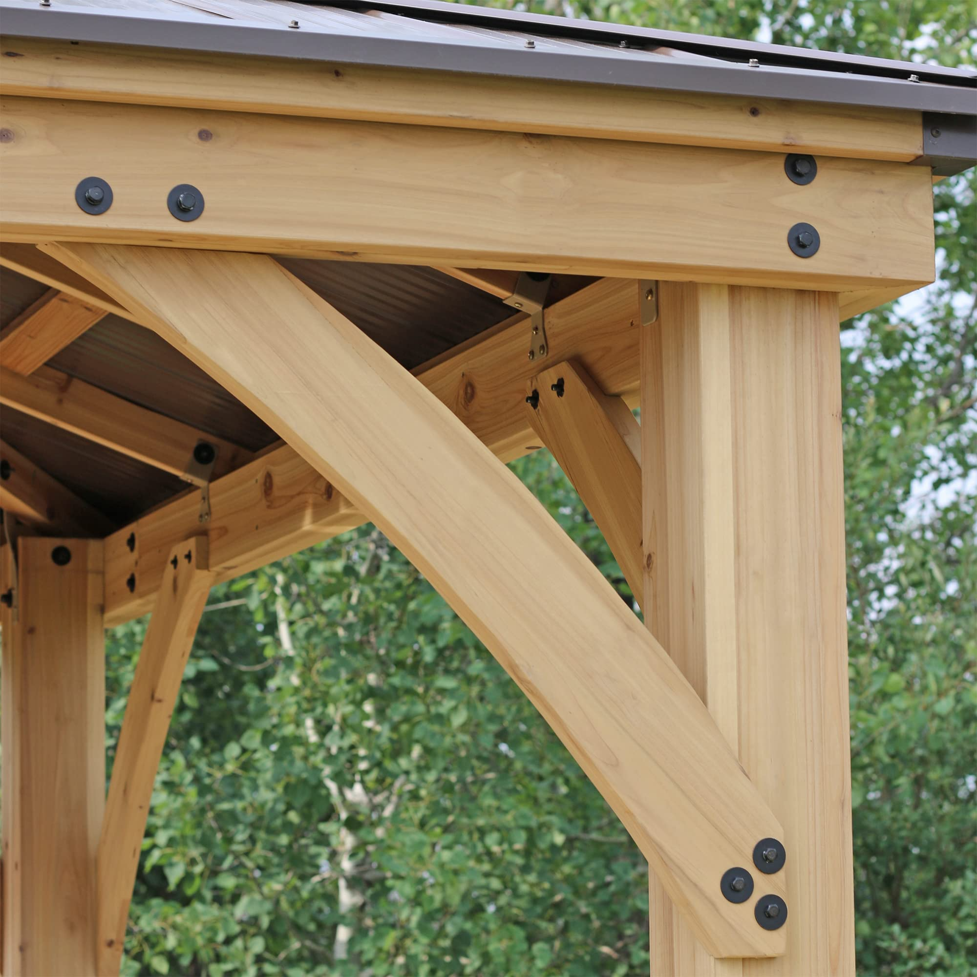 Meridian 10x10 Solid Wood Patio Gazebo