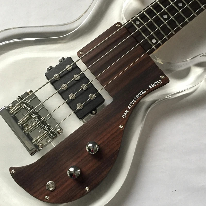High Quality 4-String And ArmStrong Electric Bass Guitar Acrylic Transparent
