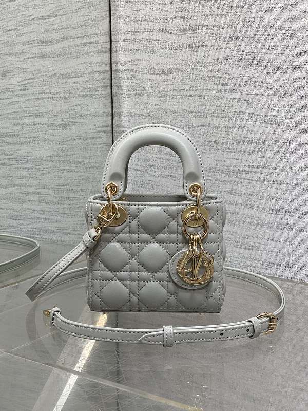 Lady Dior Micro Bag Cloud Gray