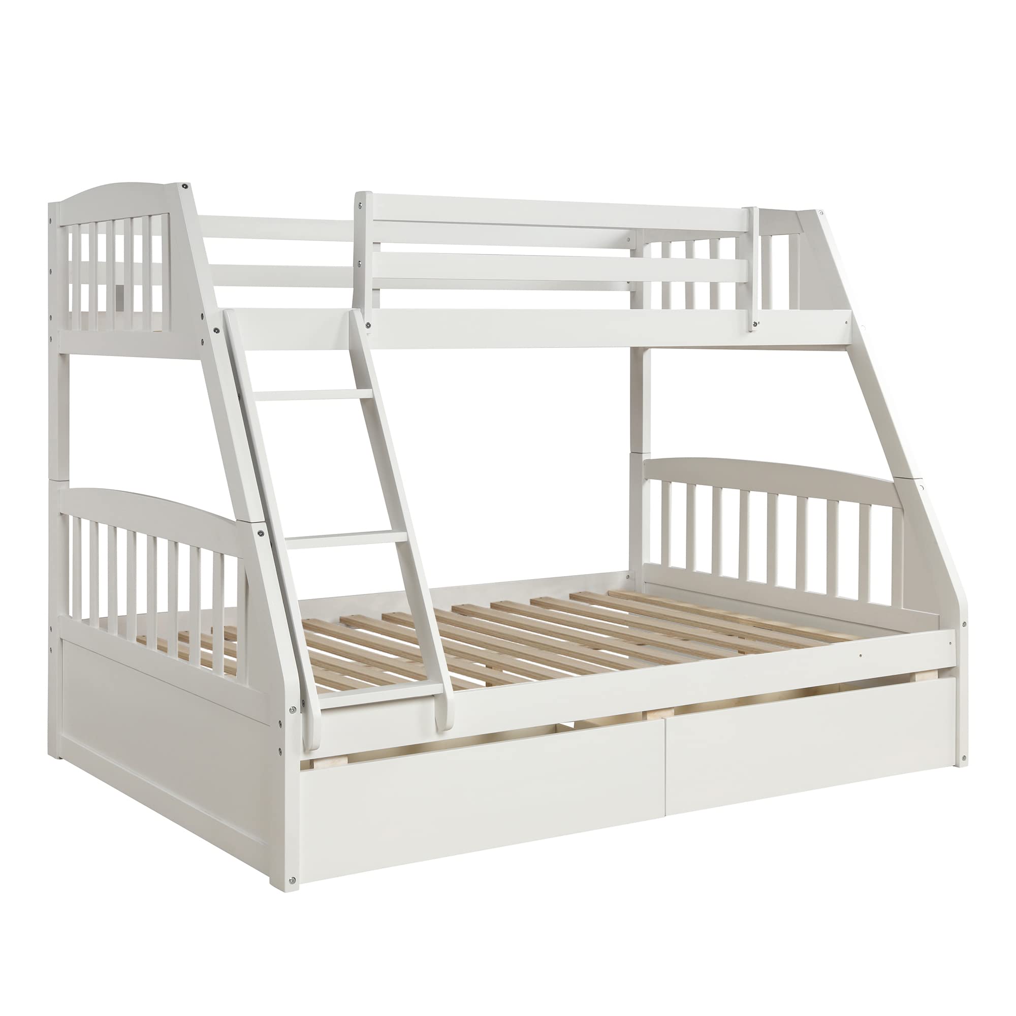 Solid Wood Bunk Bed Frames No Box Spring Needed with Saftey