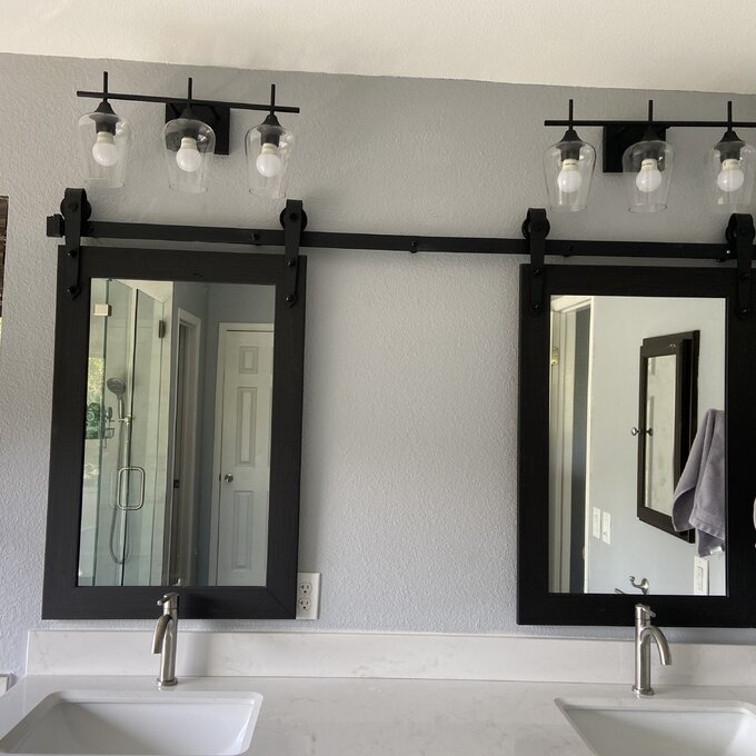 Herzberg Rectangle Wood Wall Mirror