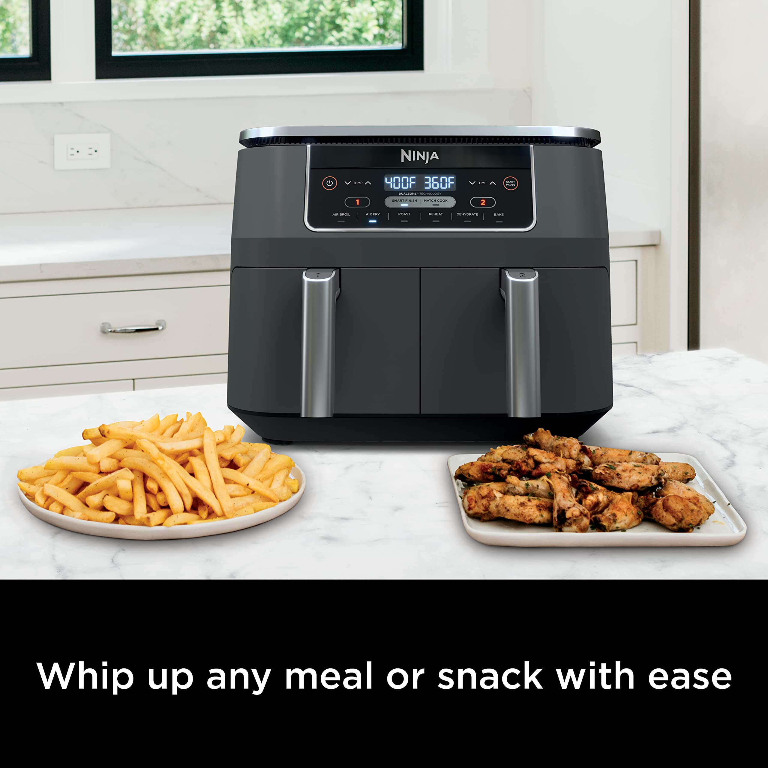 8 Quart 6-in-1 DualZone 2-Basket Air Fryer with 2 Independent