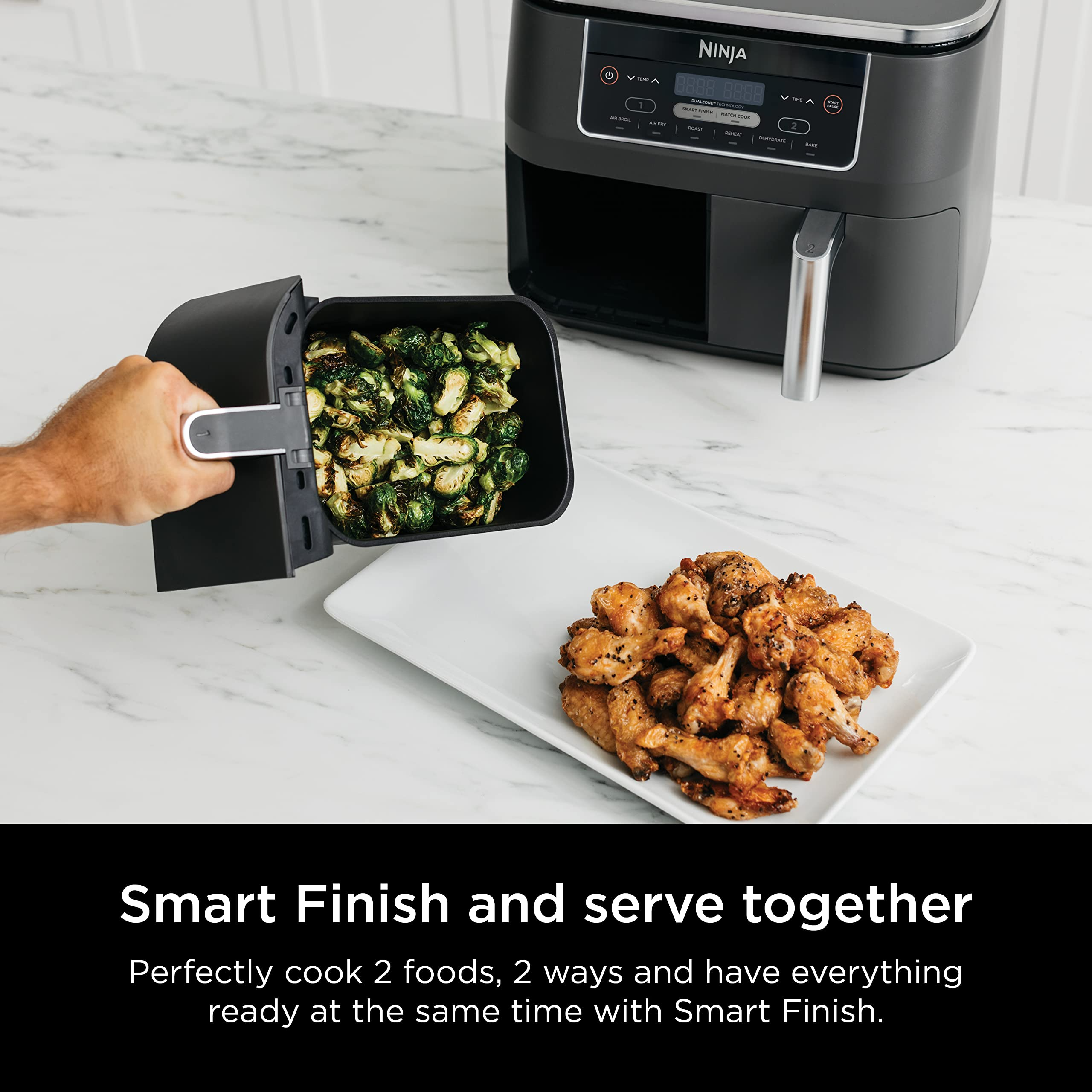 8 Quart 6-in-1 DualZone 2-Basket Air Fryer with 2 Independent