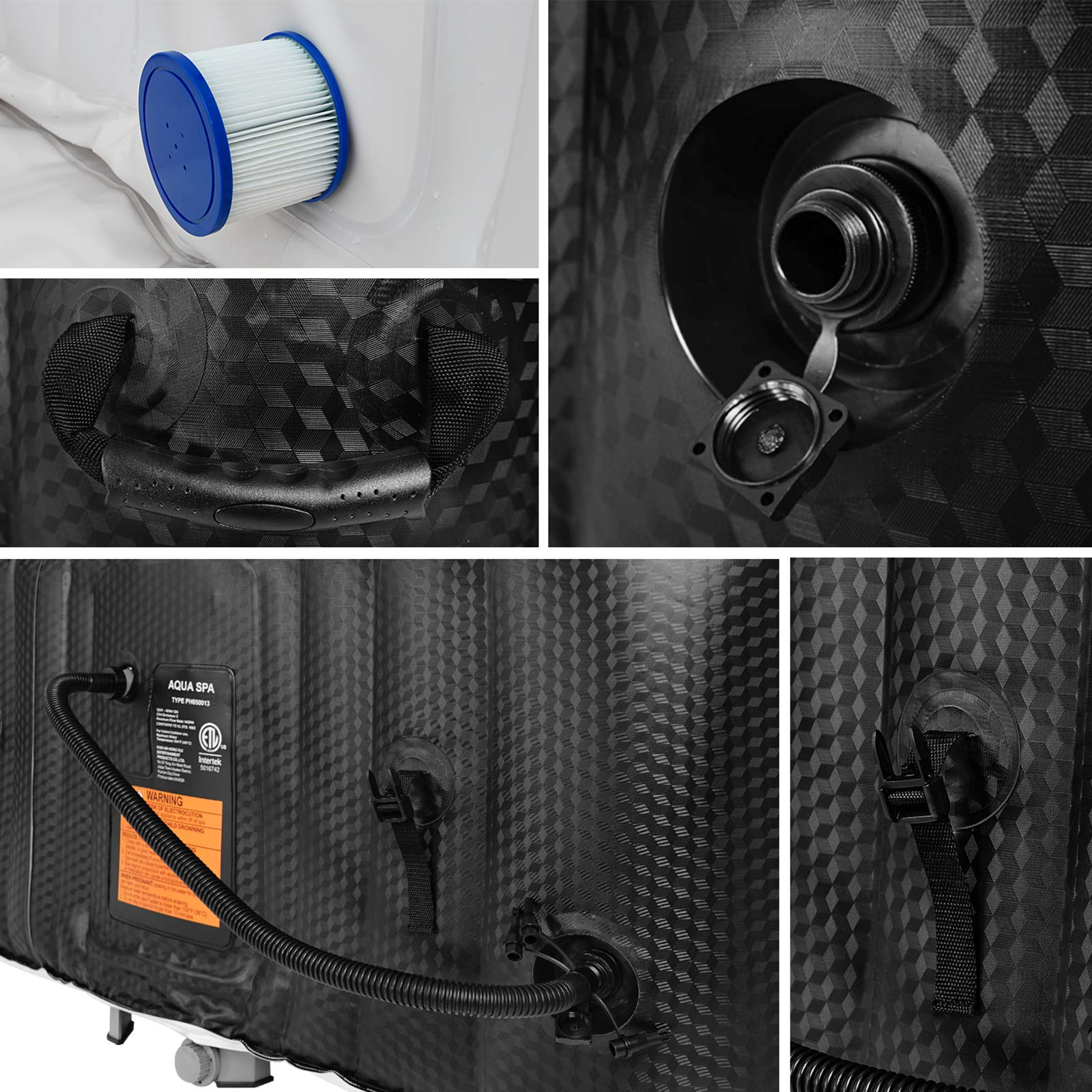 Portable Hot Tub Air Jet Spa 2-3 Person Inflatable Hot Tub Spa