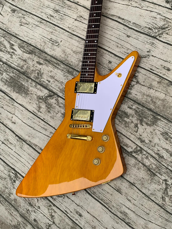 Factory Natural Explorer Electric Guitar Rosewood Fretboard