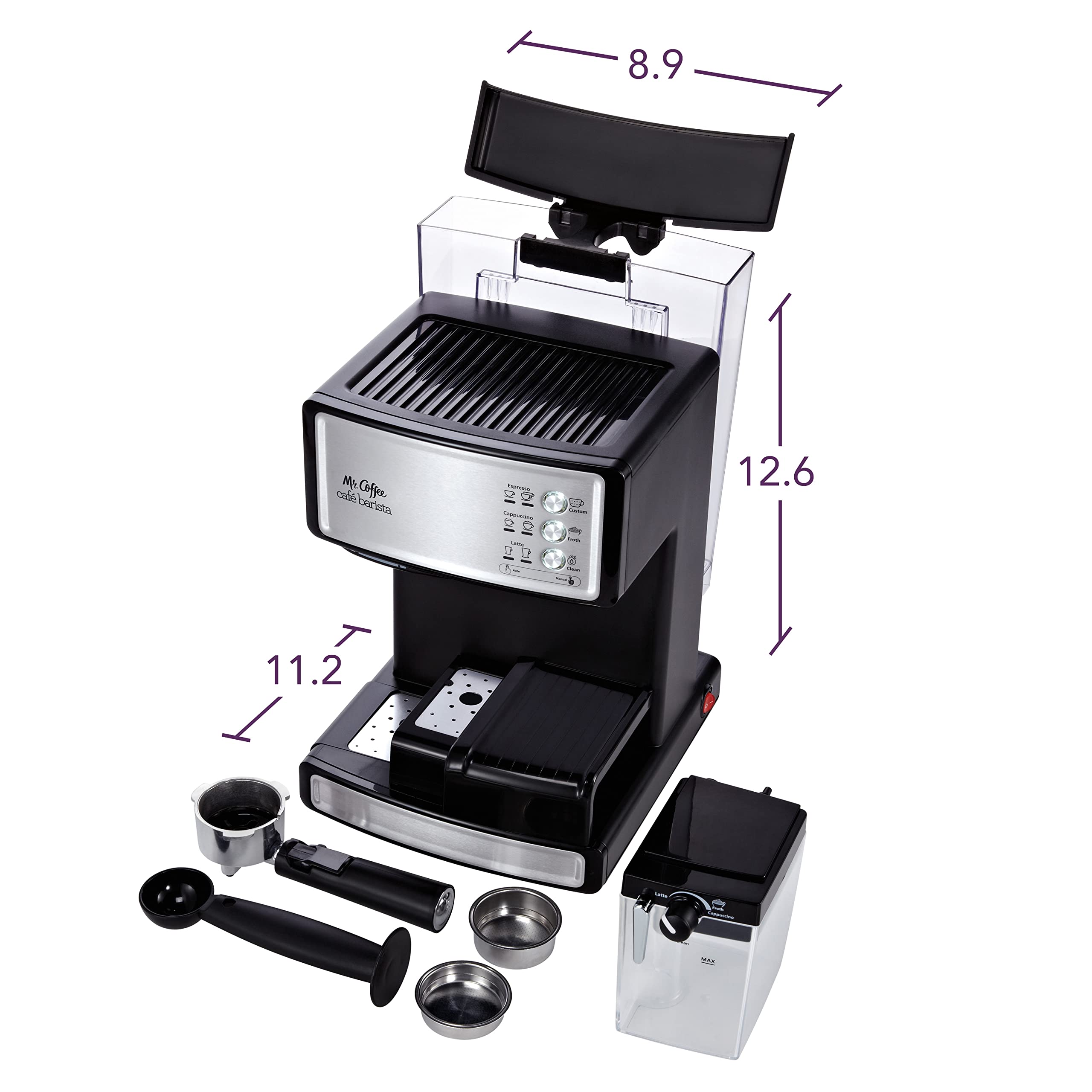 ECMP1000 Café Barista Premium Espresso/Cappuccino System, Silver