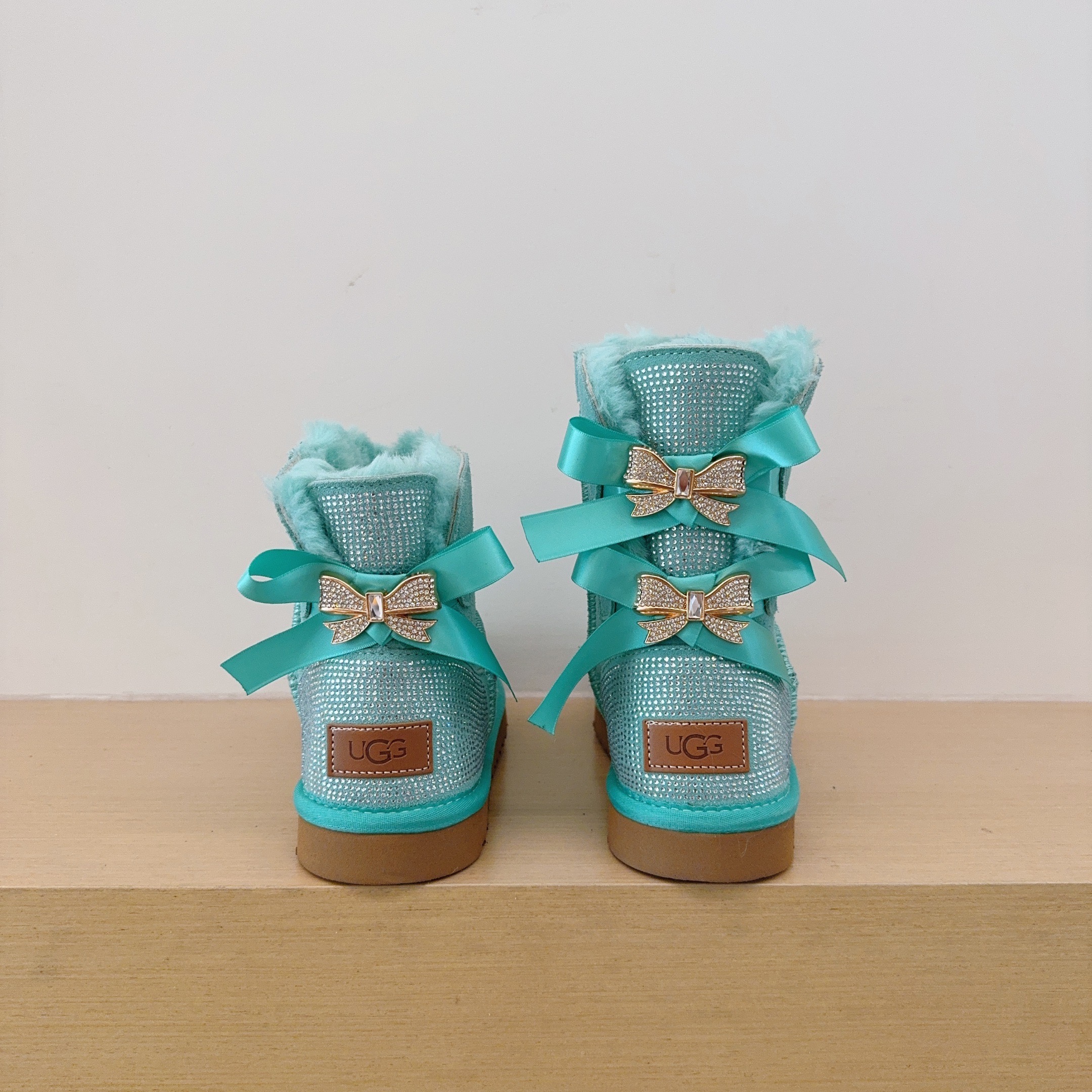 UGG Kids 78 Single Ribbon Rhinestone Shoes