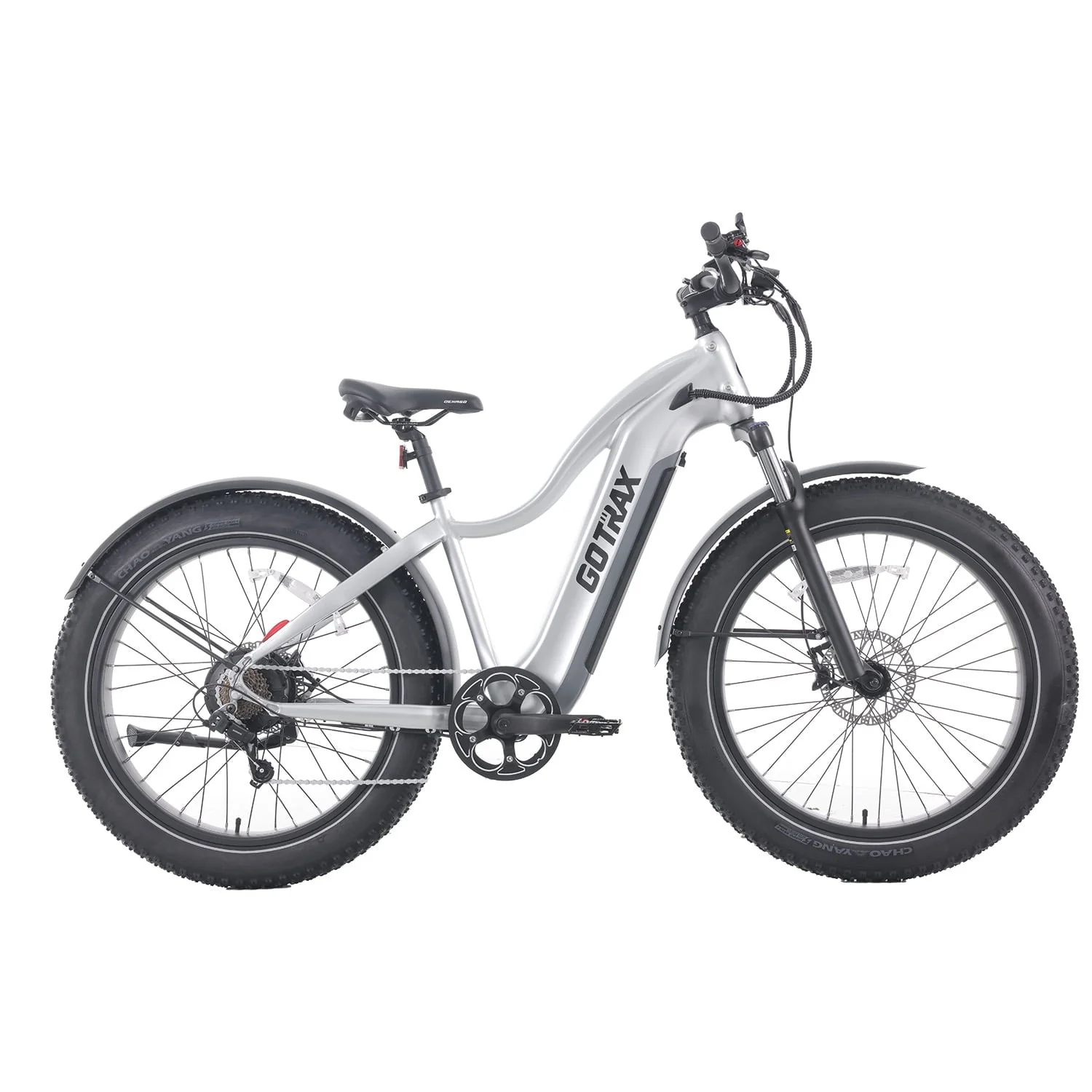 GOTRAX Tundra 26in Fat Tire Electric Bike, 750W, Silver