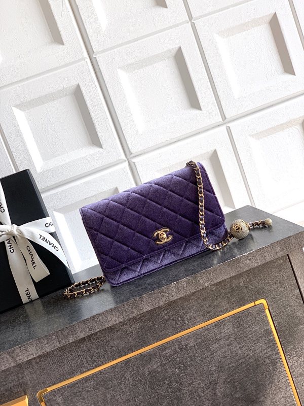 Chanel Velvet WOC Purple Bag