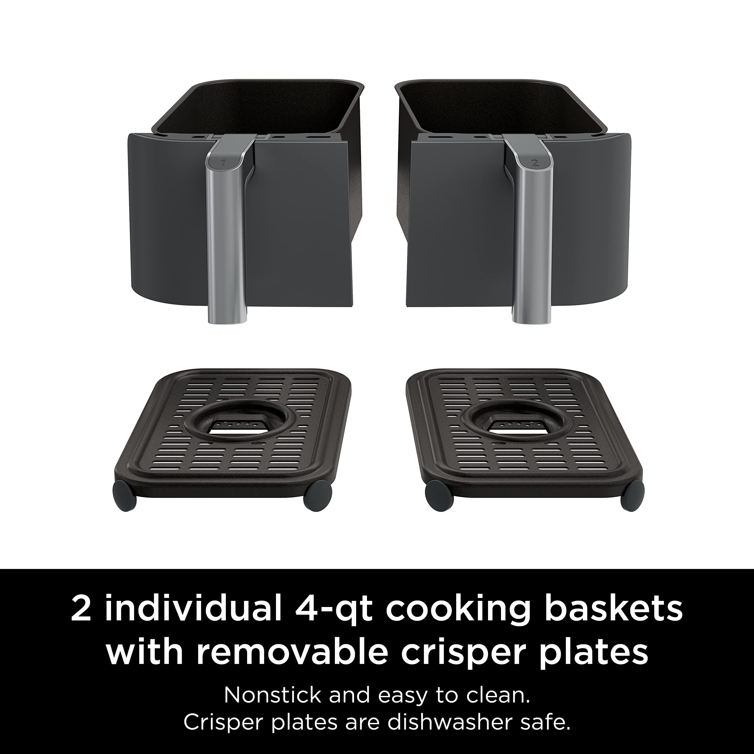 8 Quart 6-in-1 DualZone 2-Basket Air Fryer with 2 Independent