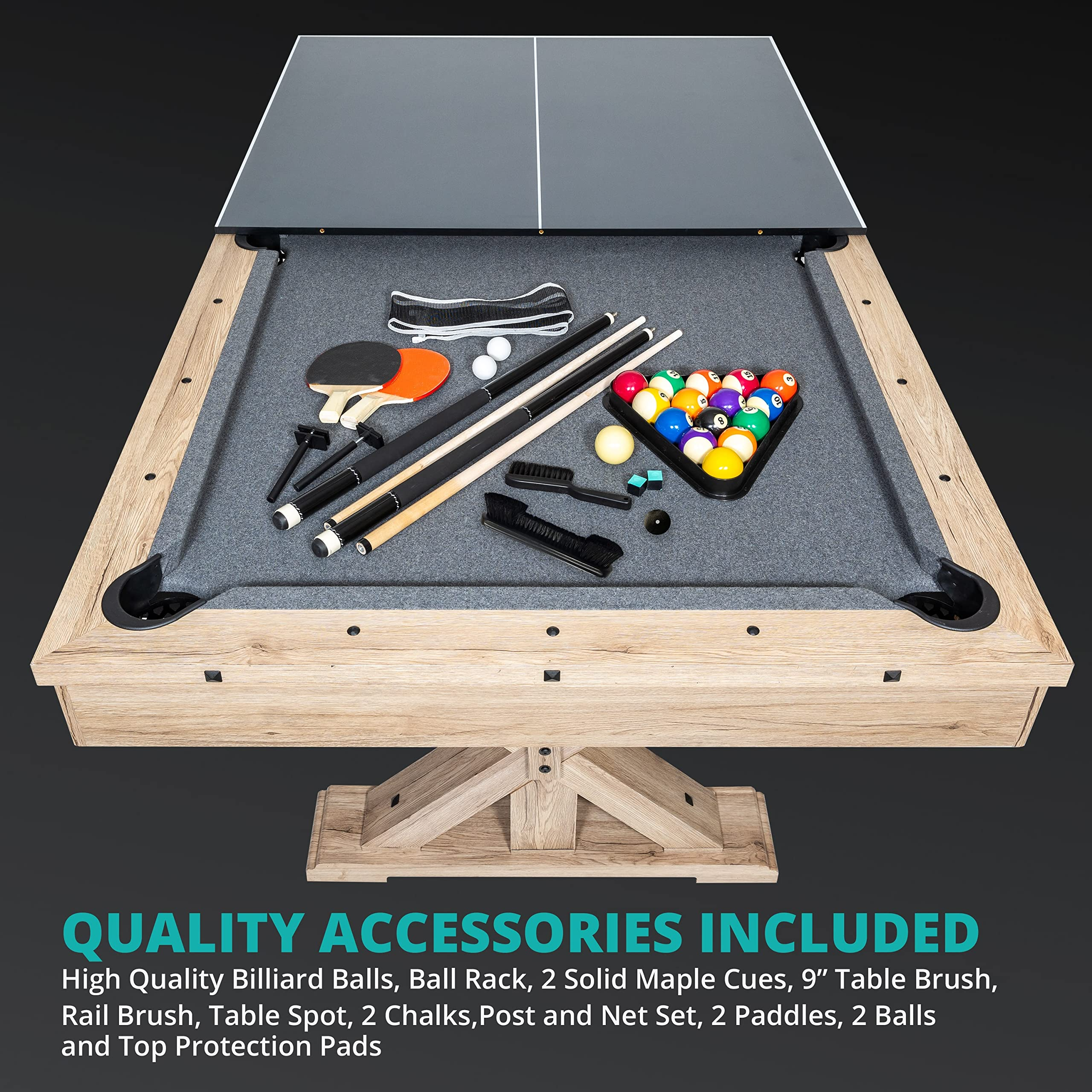 3 in 1 Multi Game Featuring Pool Dining Table & Table Tennis
